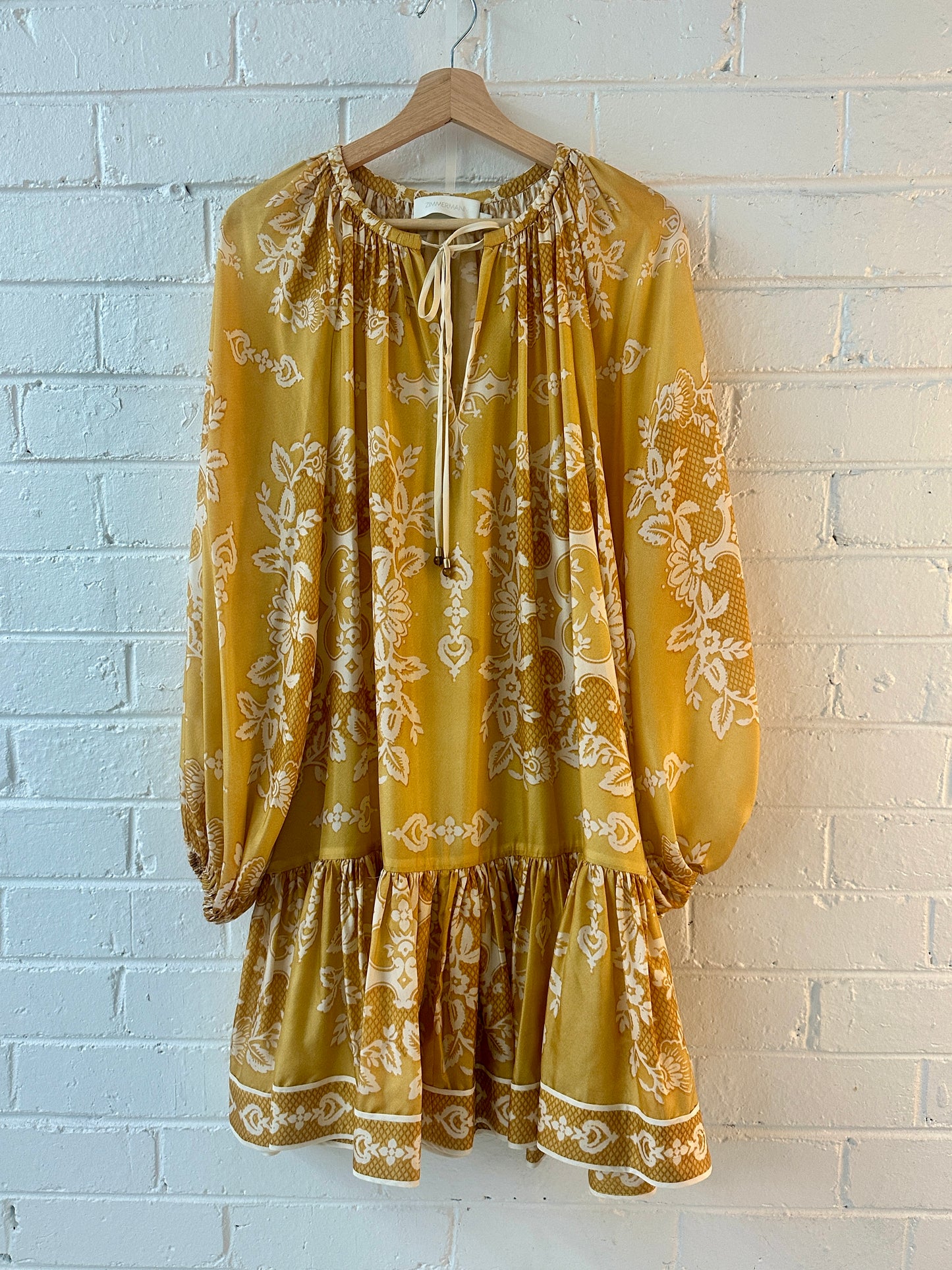 Zimmermann Raie Printed Silk Minidress size 0