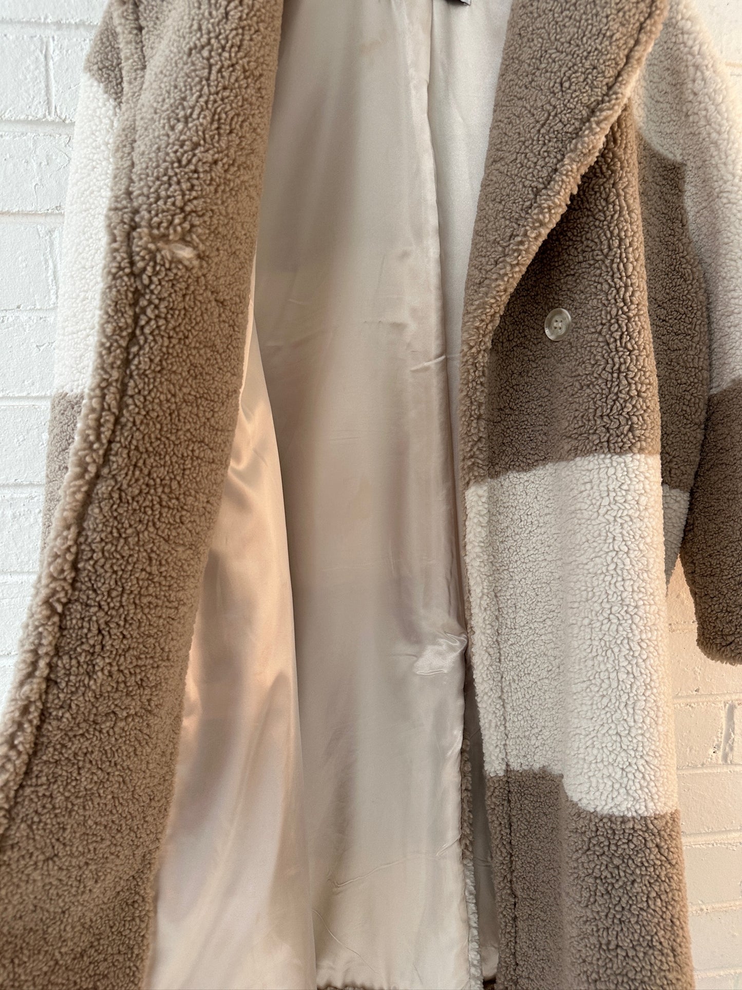 Ena Pelly Teddy coat white beige 12