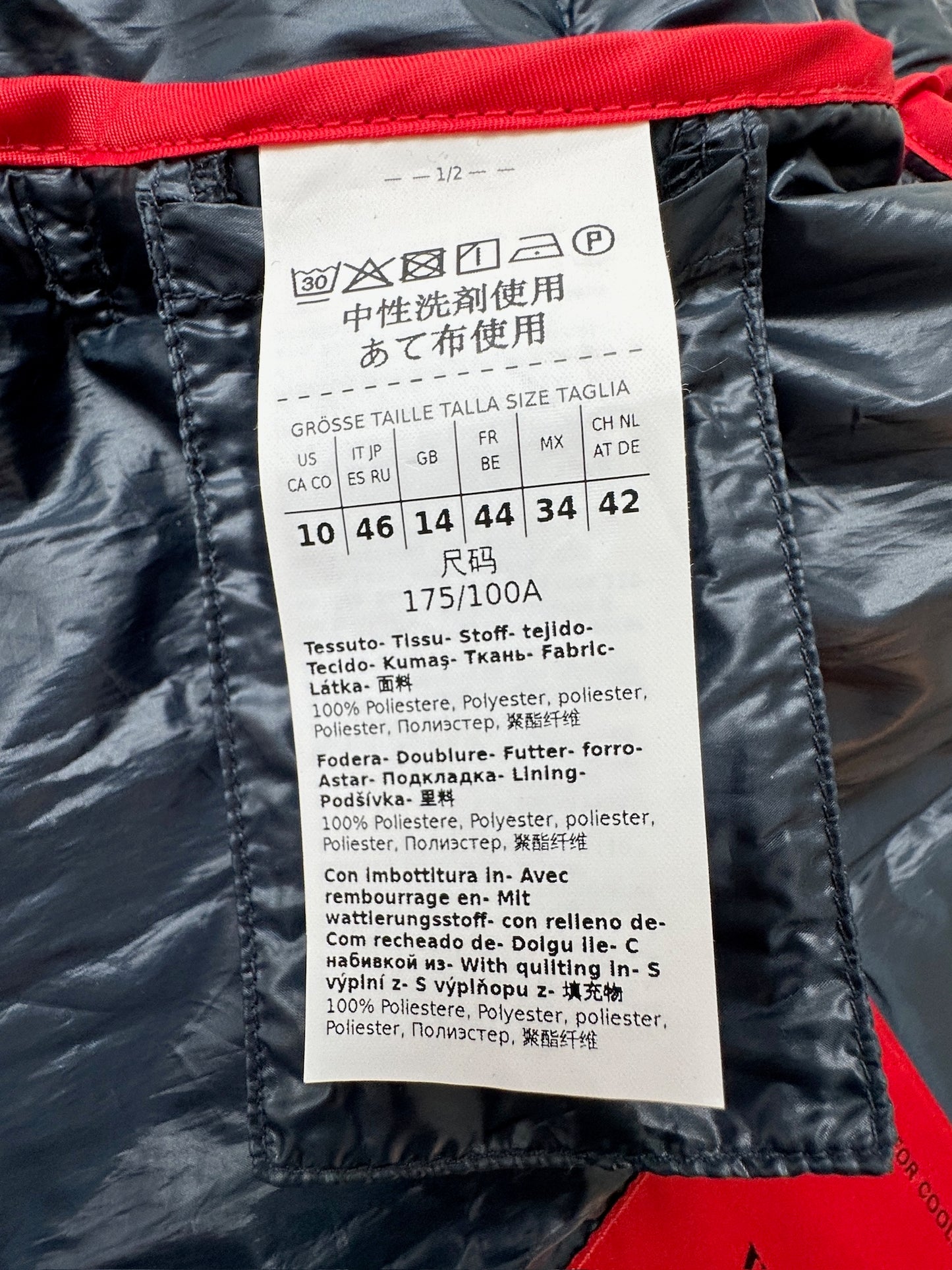 Max & Co lightweight navy puffer jacket with tie 14 UK