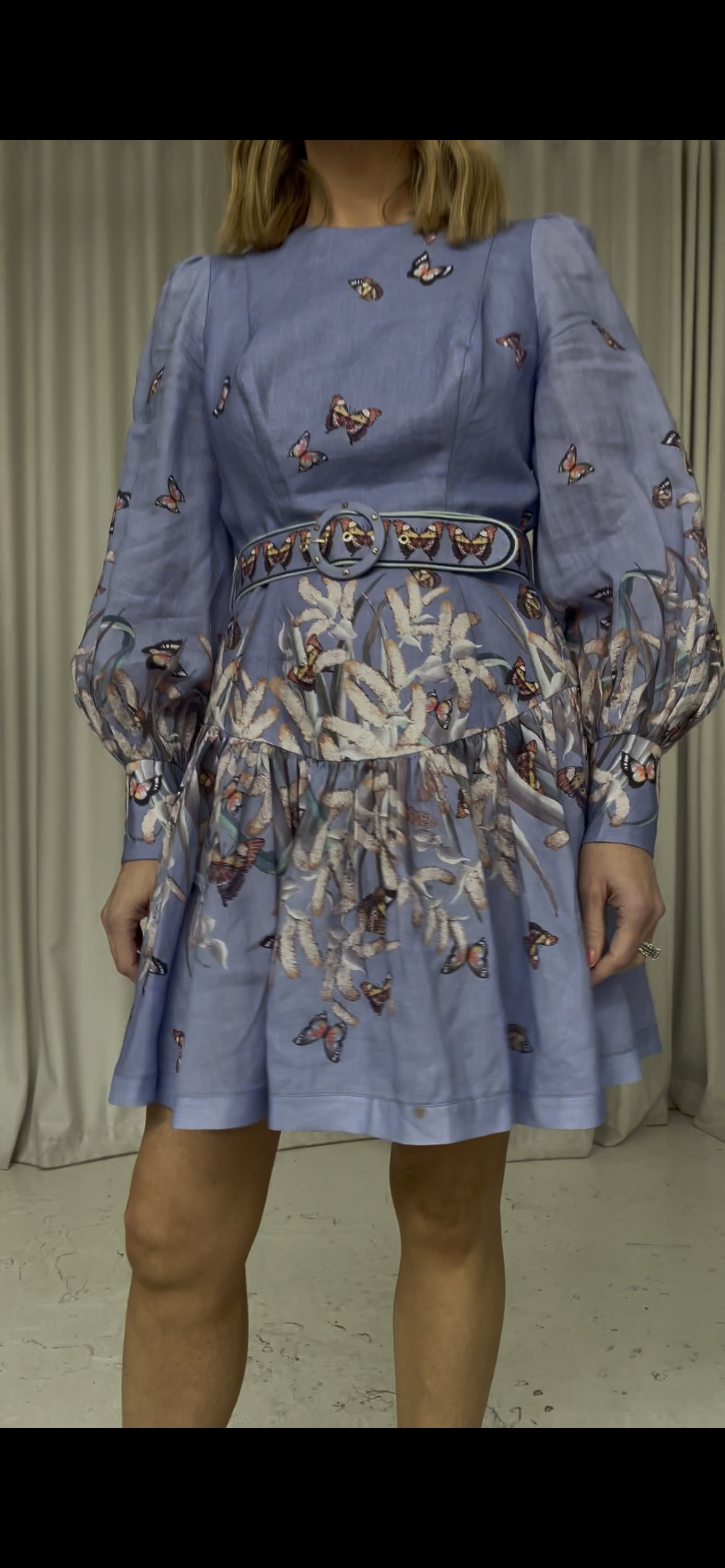 Zimmermann linen mini dress sz 3