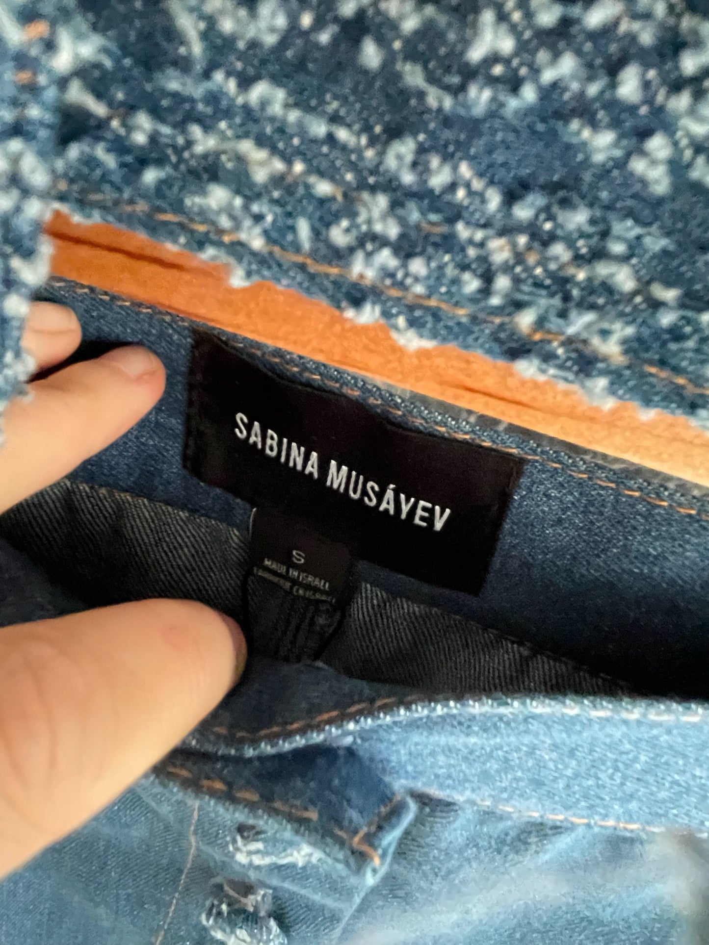 Sabina Musayev cotton crop jacket and mini skirt set Sz S (8)