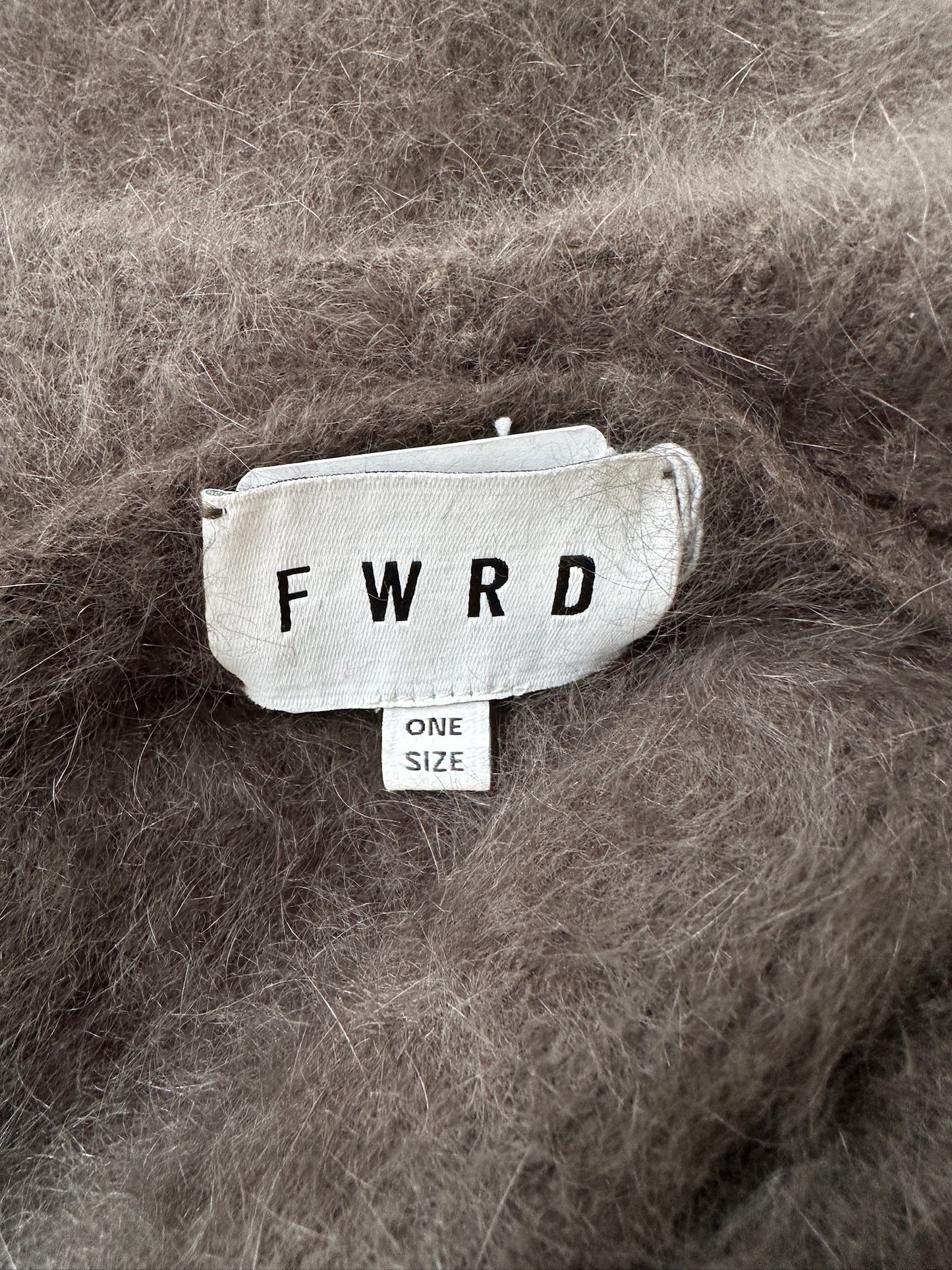 FWRD angora blend olive long cardigan one size