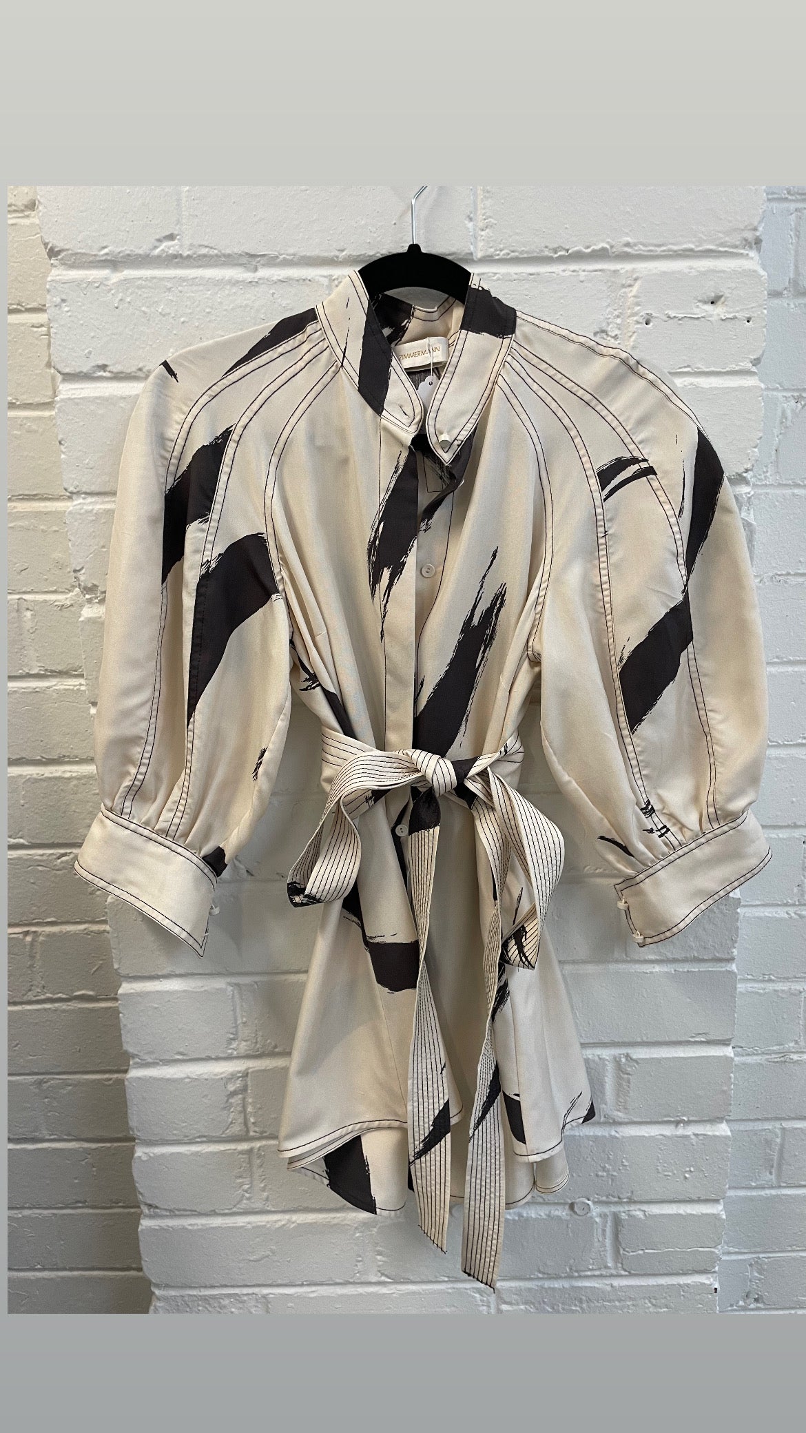 Zimmerman silk shirt with Tie. Size 1