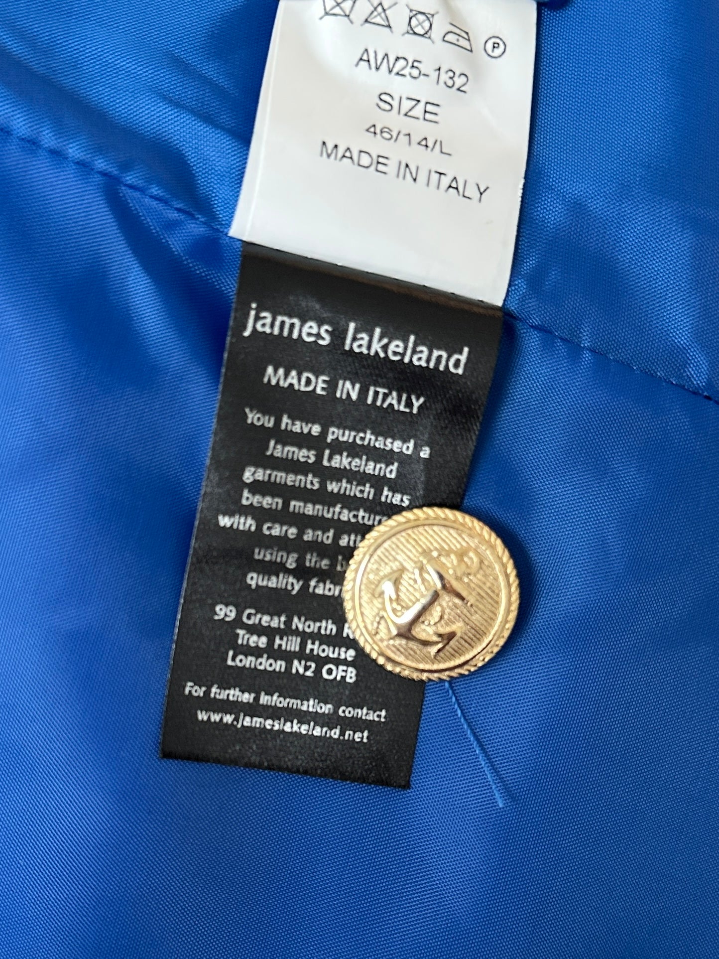 James Lakeland long military coat Size 46 (Sz 12-14AU) BNWT
