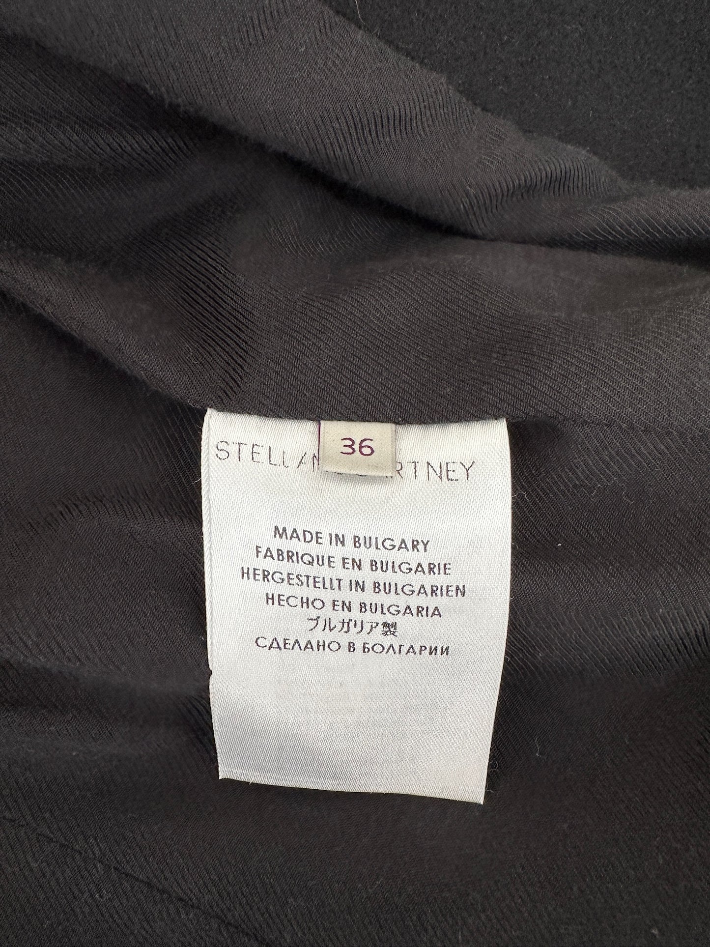 Stella McCartney black wool structured coat sz 36 (8-10)