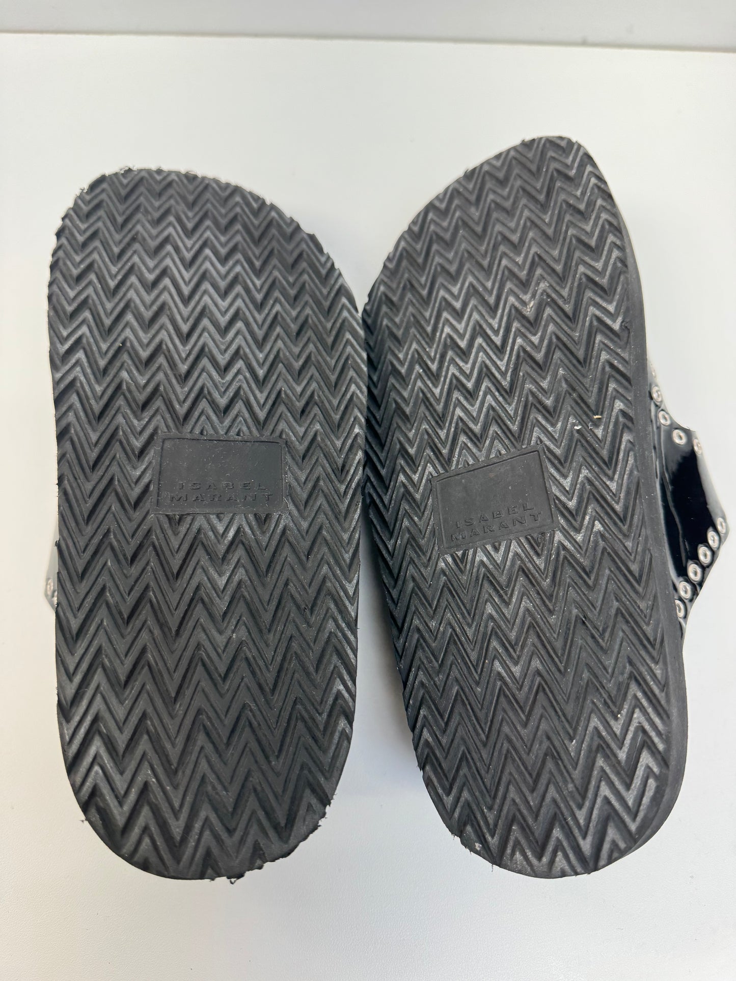 Isabel Marant Lennyo Patent Leather Sandals Size 37