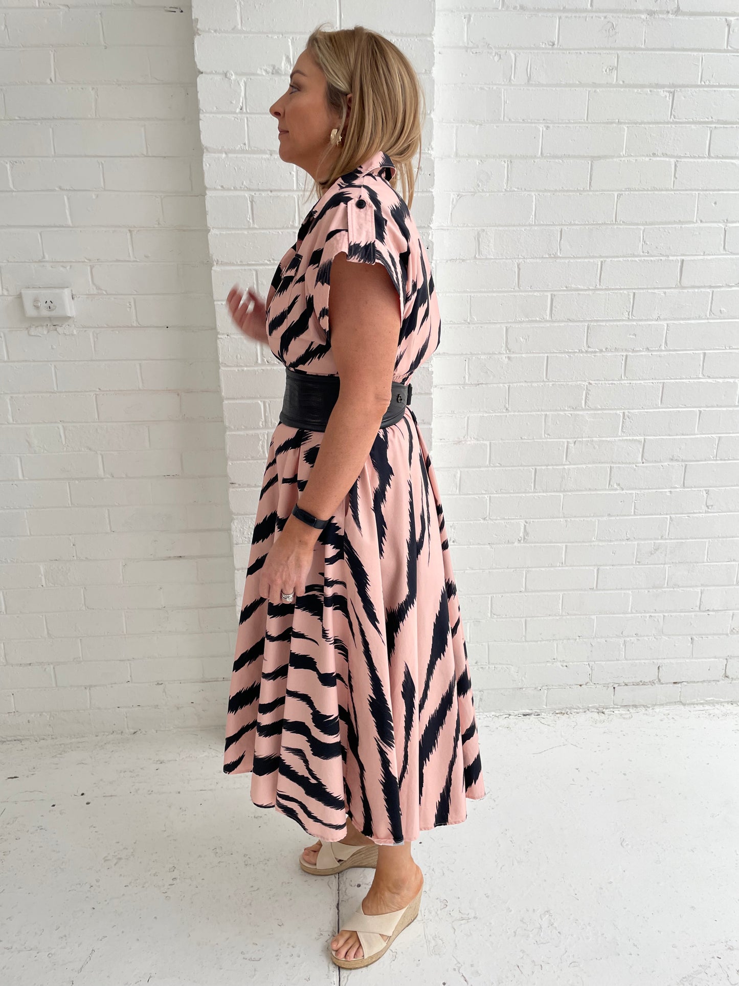 Leo Lin cotton shirt dress sz 16
