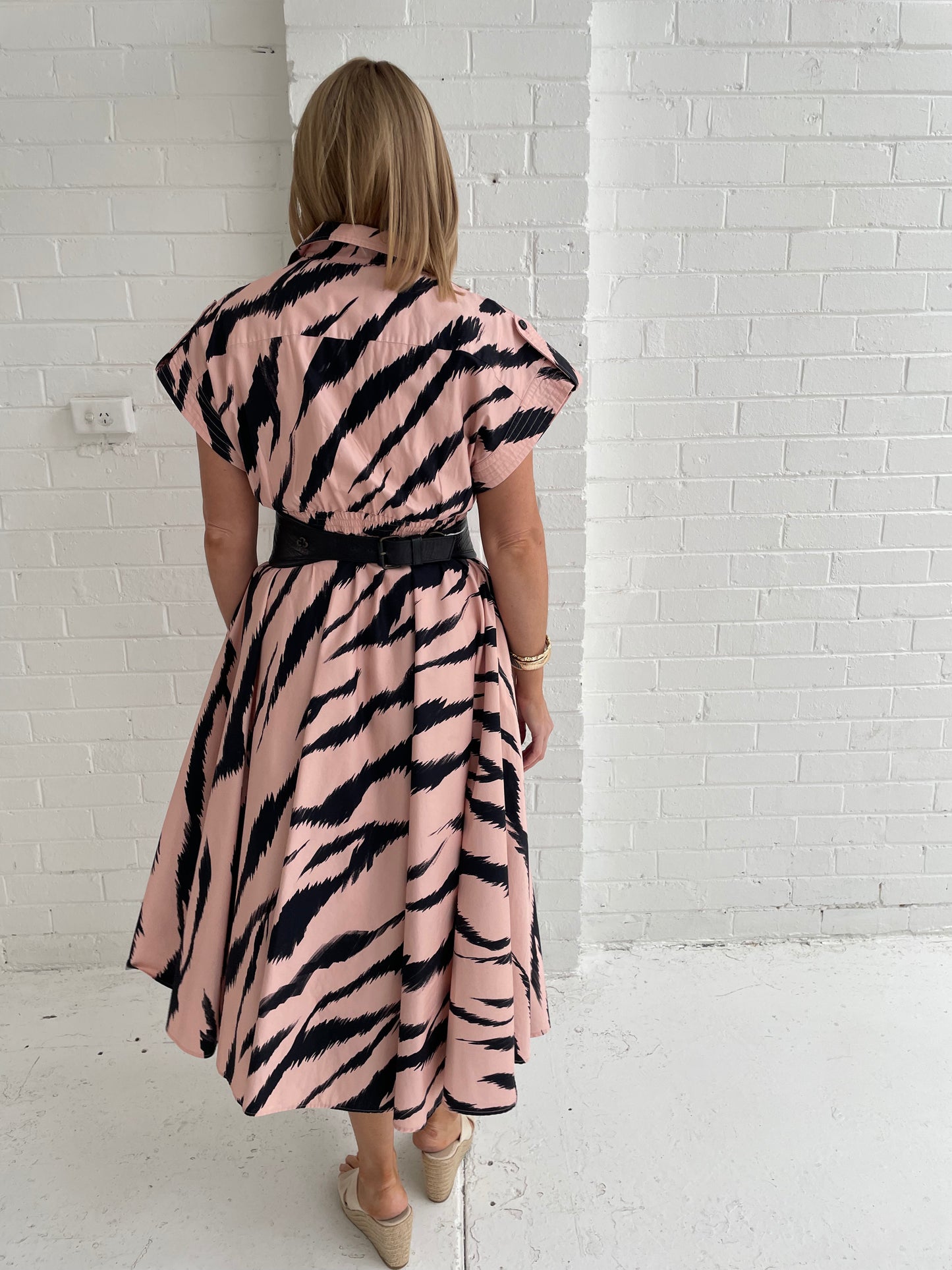 Leo Lin cotton shirt dress sz 16