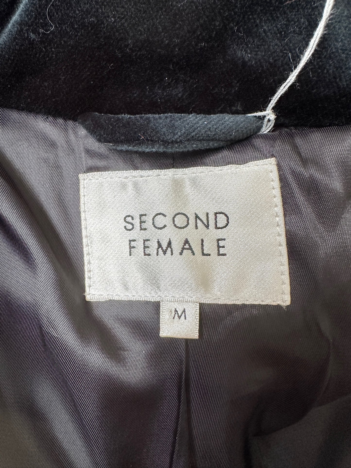 Second Female coat dark green velvet puffer coat M