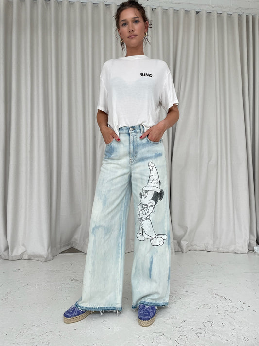 Anine Bing white Hollywood tee M