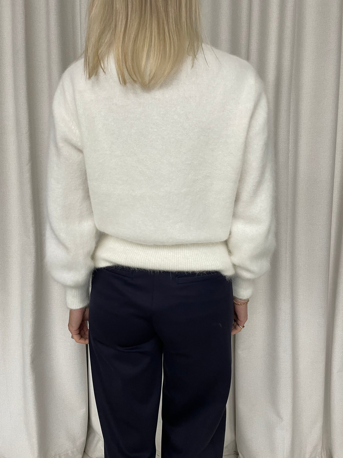 White World of Nomads cashmere angora cardigan XS