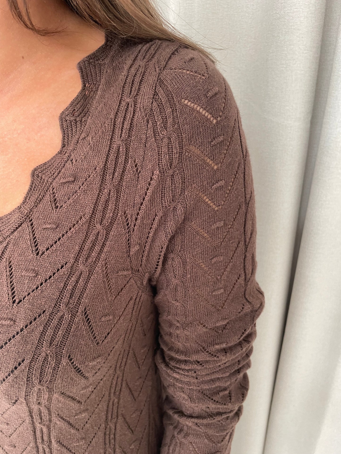 Spell Lou Lou brown knit maxi dress like new S