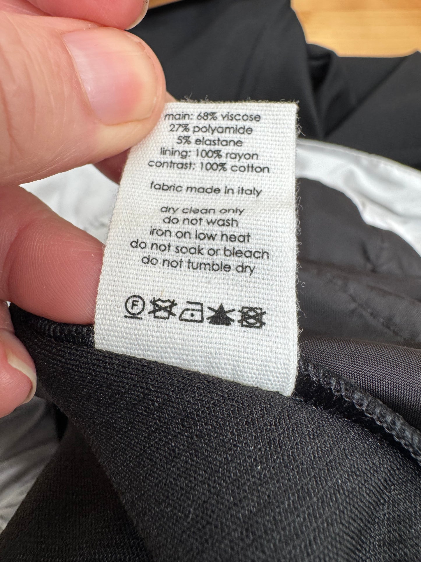Bassike viscose blend paper bag black pants size 0