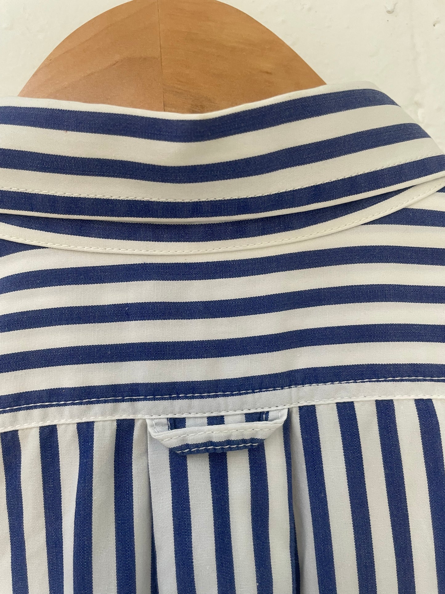 Rare vintage Chanel 1990s cotton stripe shirt with logo