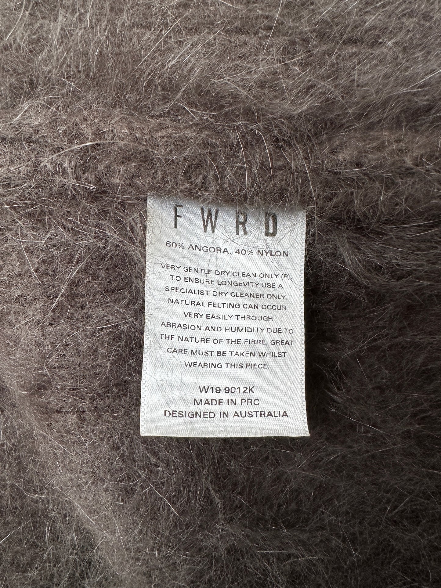 FWRD angora blend olive long cardigan one size