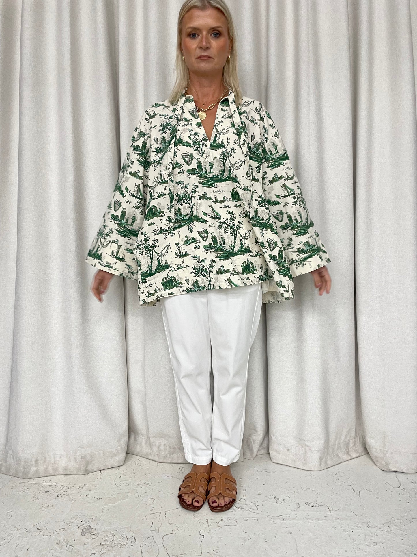 Baum und PFERDGATEN drill cotton smock top or mini dress size 36