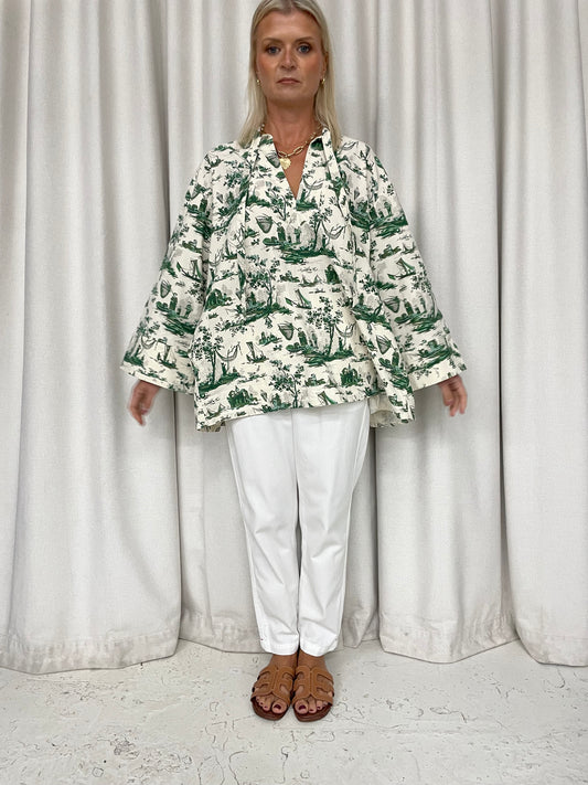 Baum und PFERDGATEN drill cotton smock top or mini dress size 36