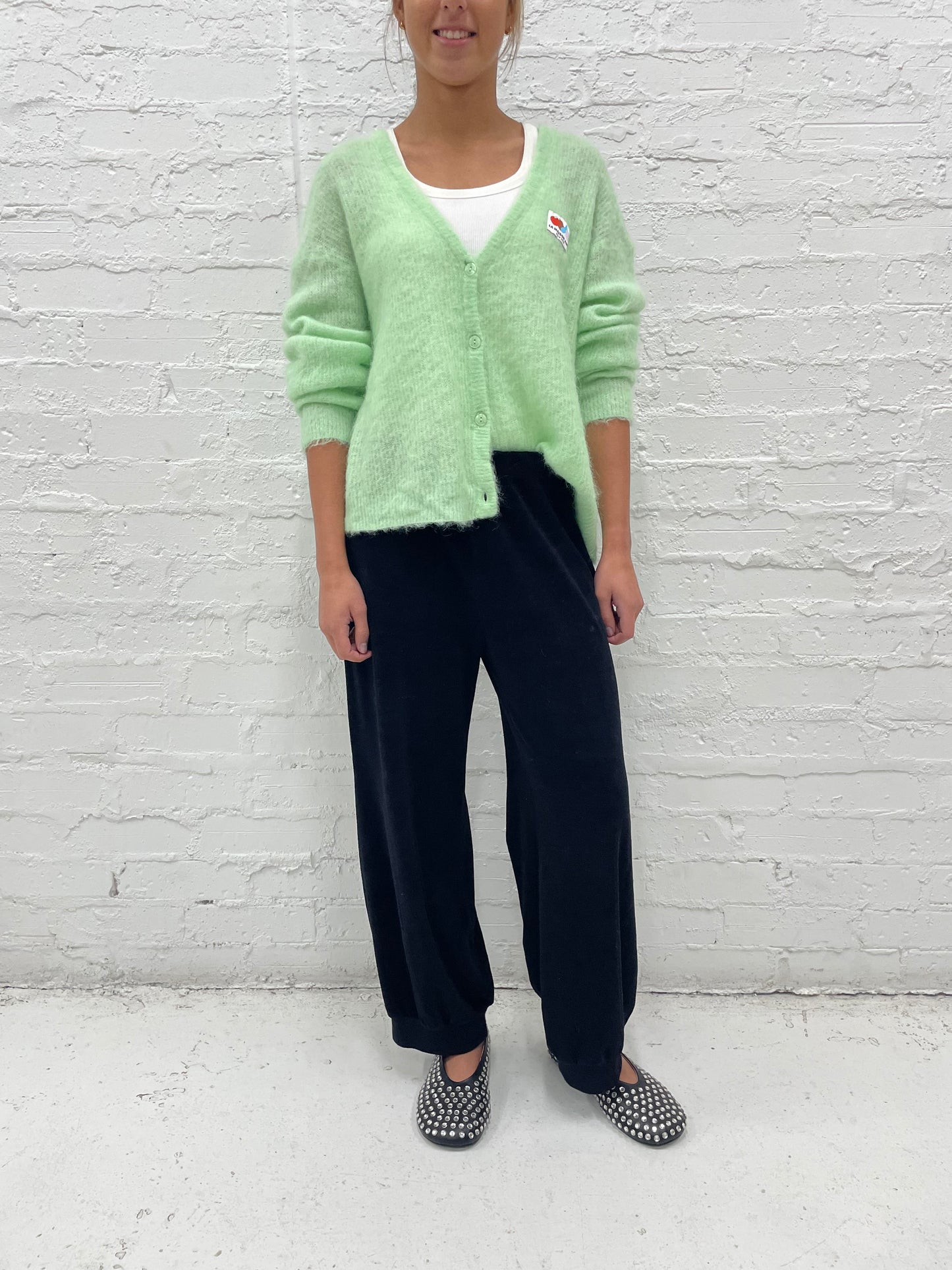 Mint green mohair blend American Vintage oversized cardigan size M/L