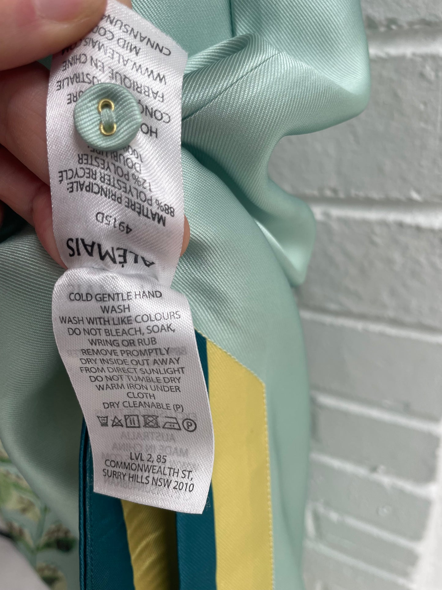 Alemais Anita mint shift maxi dress sz 12 worn once