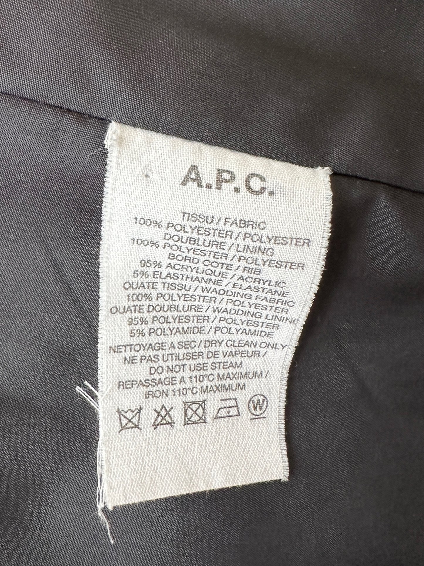 APC navy puffer jacket with hood Sz 36 (8-12)