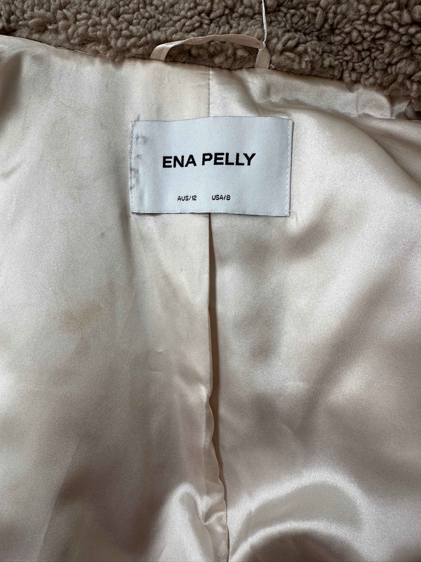 Ena Pelly Teddy coat white beige 12