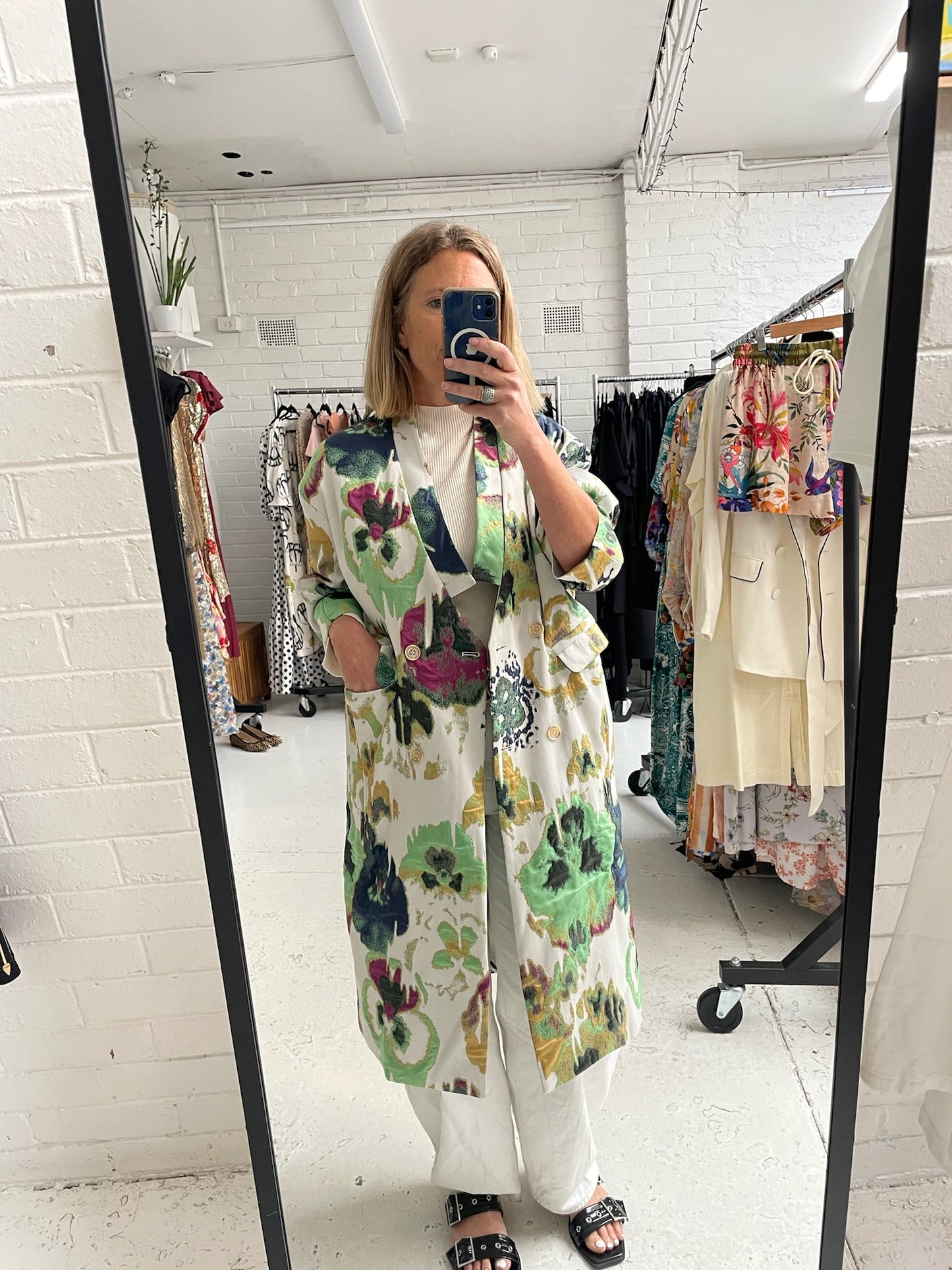 Munthe jacquard oversized coat 
Size 34 (8-14)