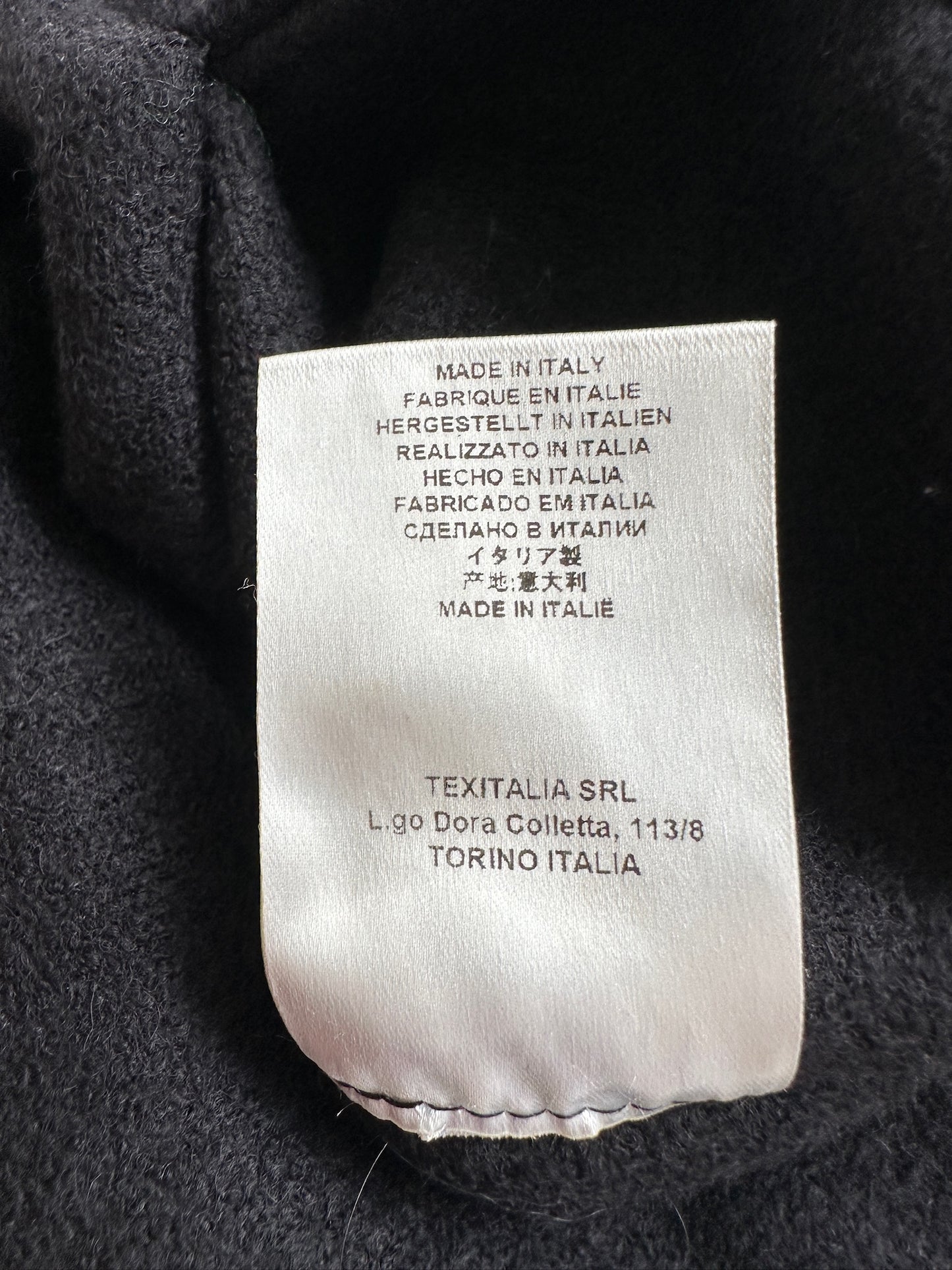 Harris Wharf black virgin wool coat S to M