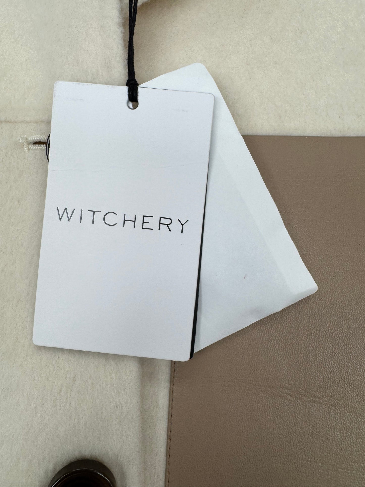 Witchery Double Faced Jacket in chalk BNWT size 8