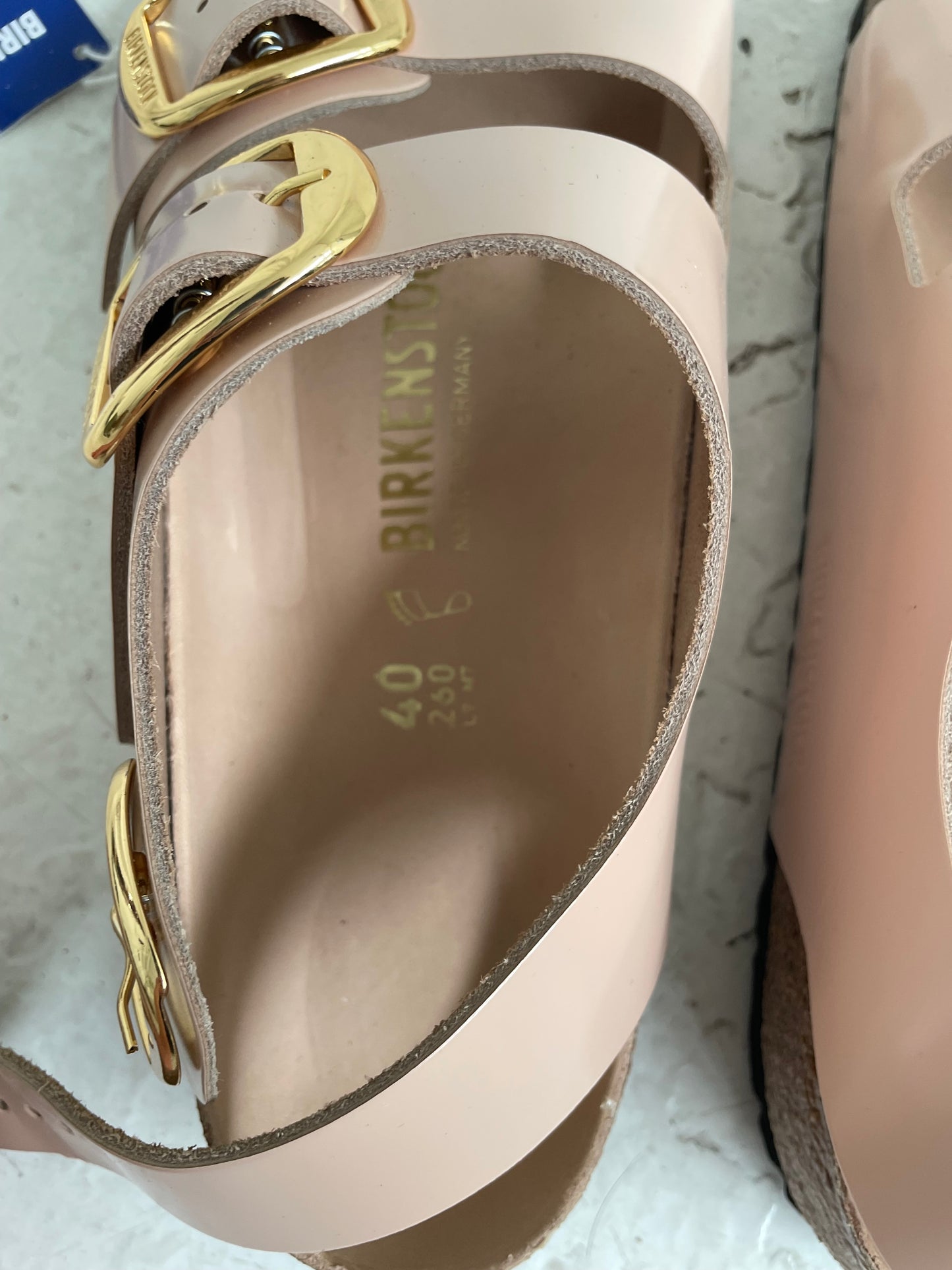 Birkenstock slip on buckle sandals in nude 40 brand new!