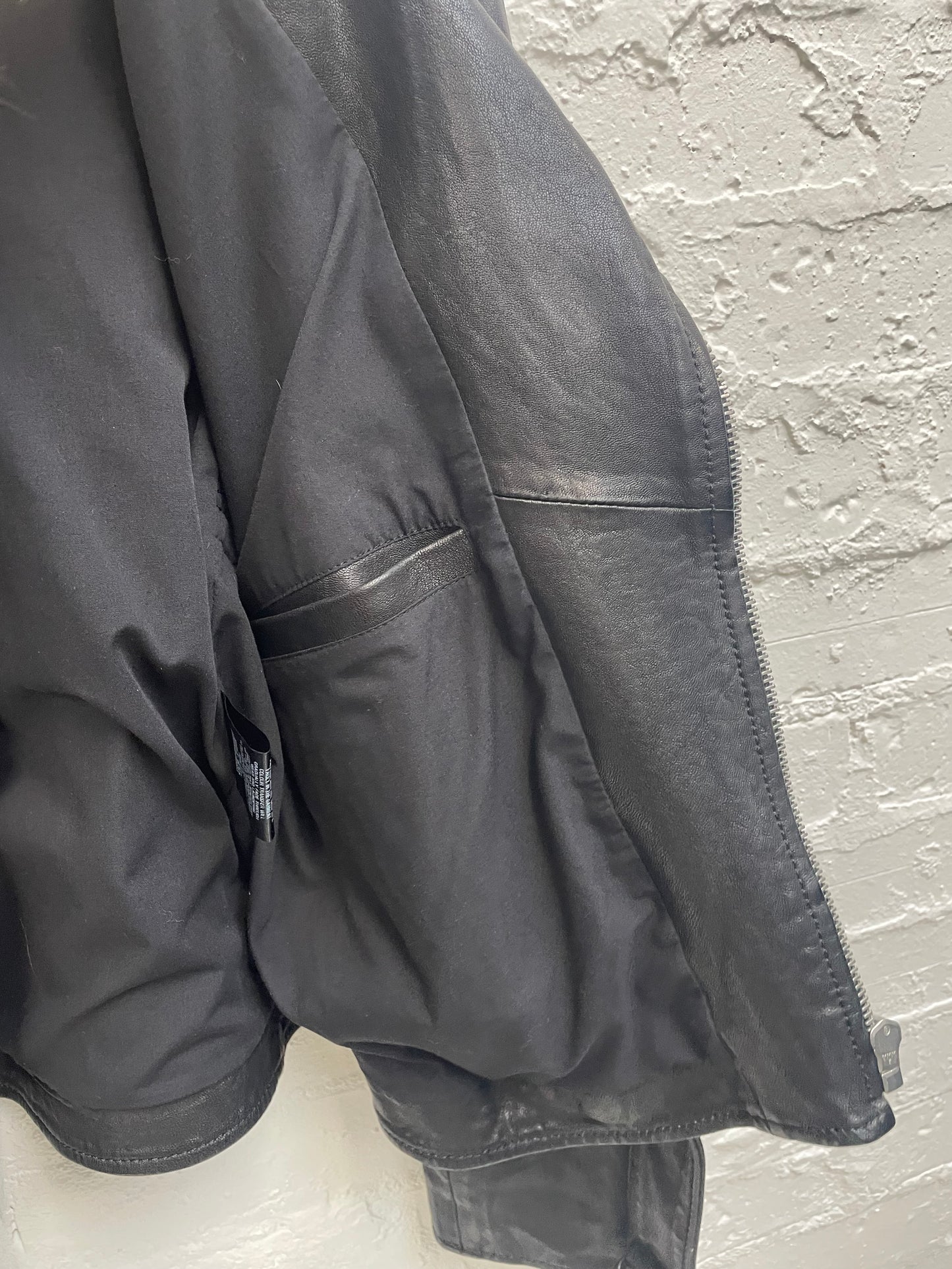 Scanlan Theodore lamb leather black moto jacket Sz ML
