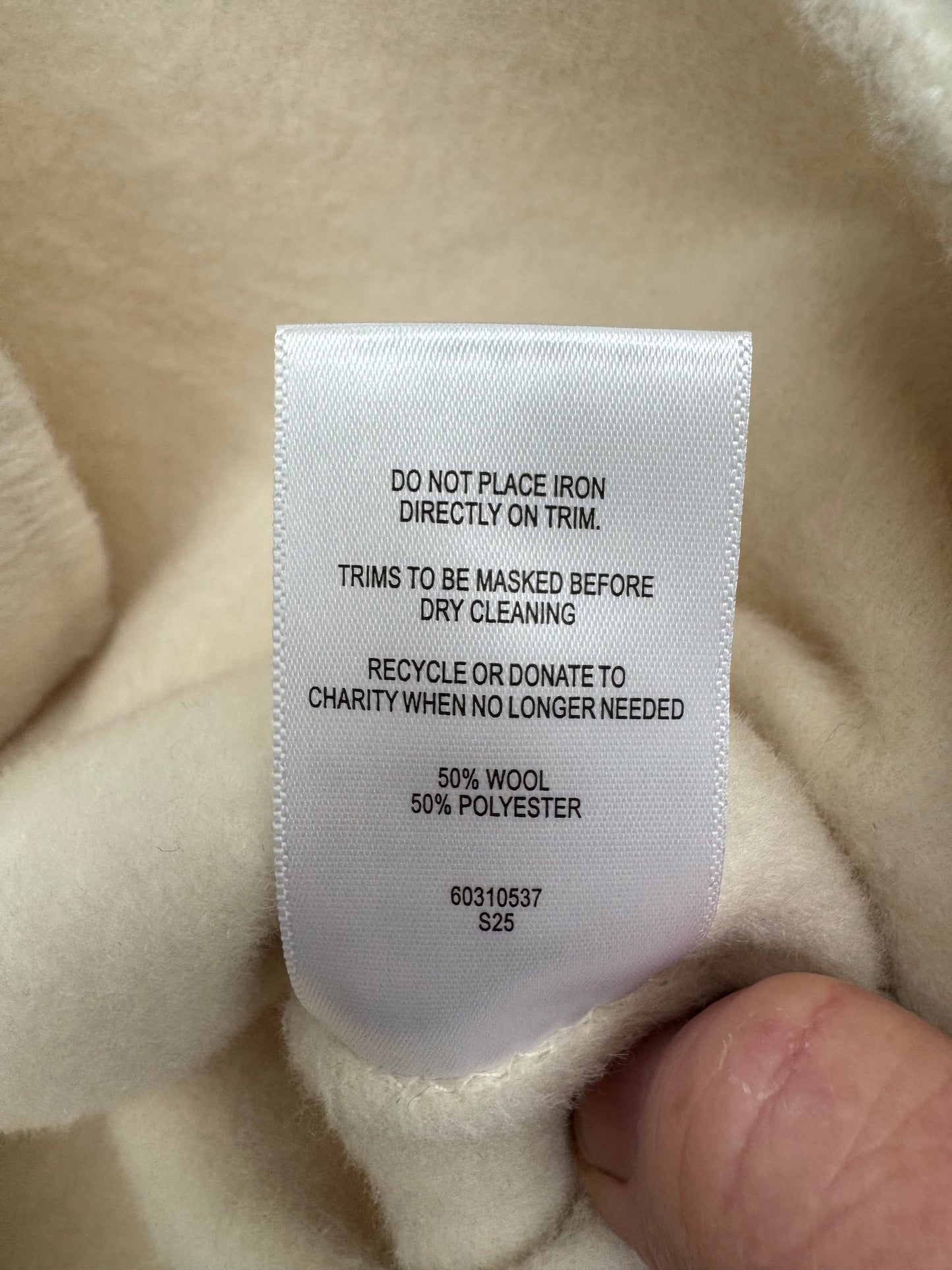 Witchery Double Faced Jacket in chalk BNWT size 8