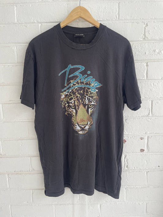 Anine Bing grey Tiger tee shirt 10-12