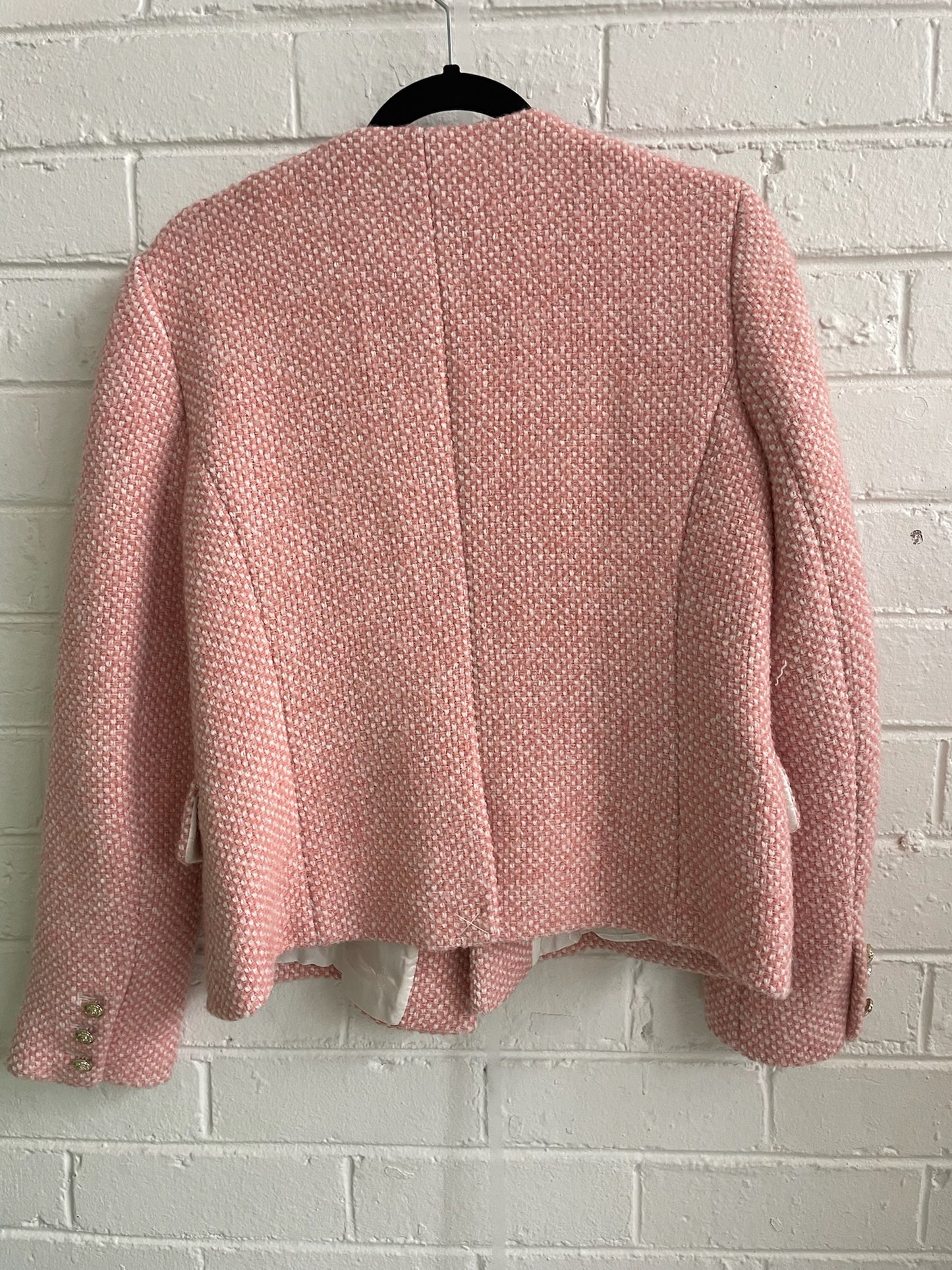 Maje pink and ecru mottled tweed jacket
Sz 40