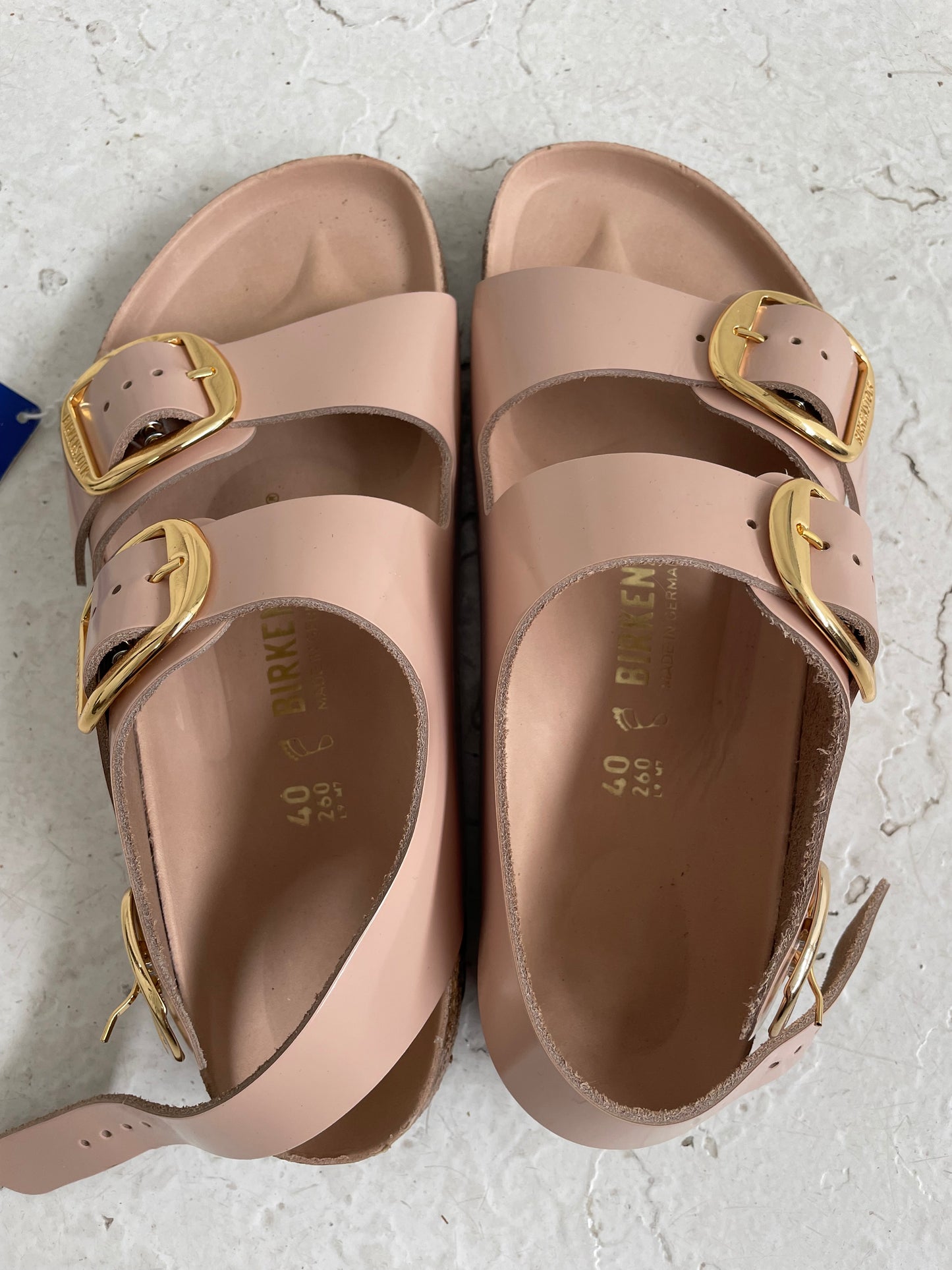 Birkenstock slip on buckle sandals in nude 40 brand new!