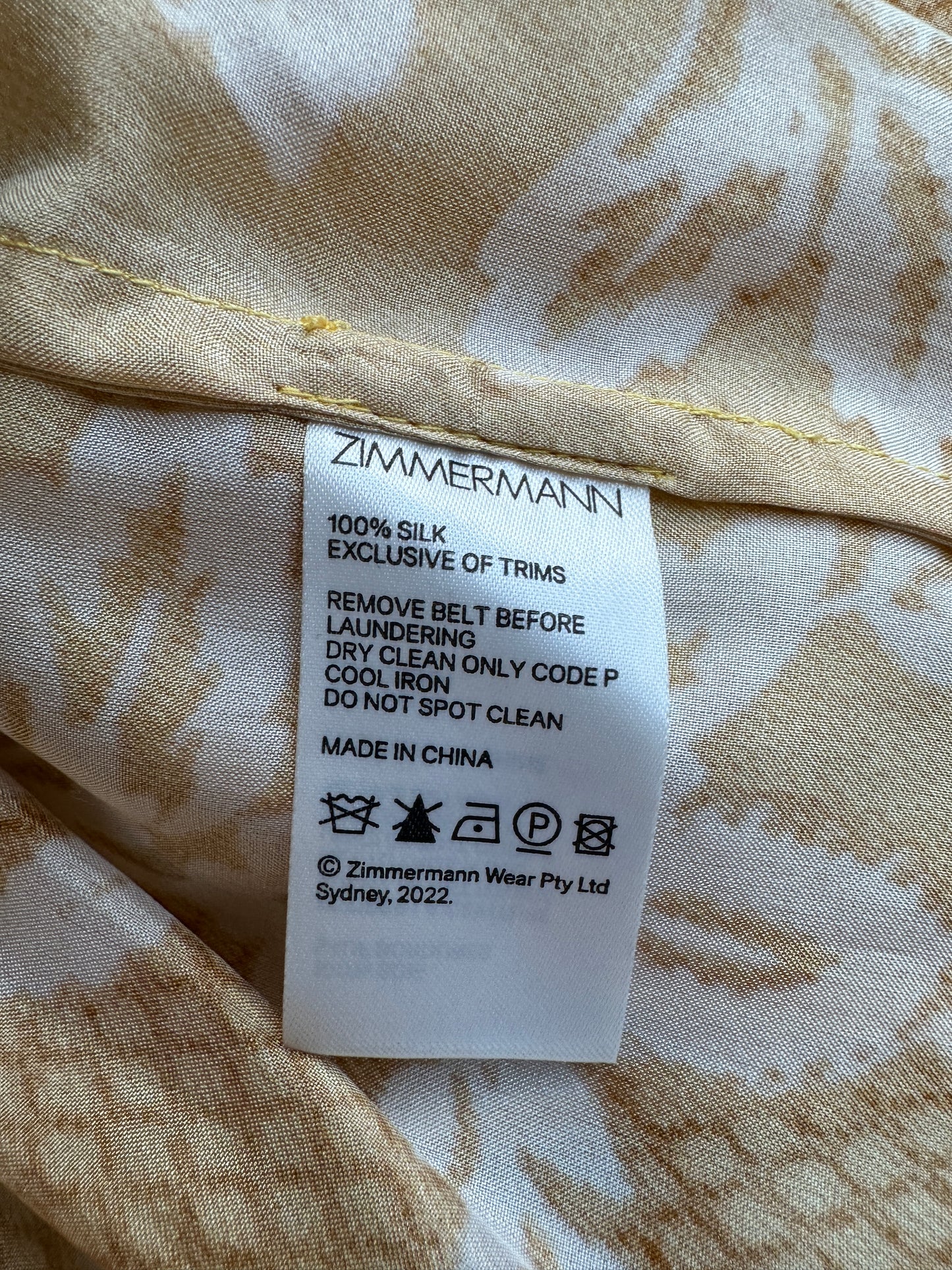 Zimmermann Raie Printed Silk Minidress size 0