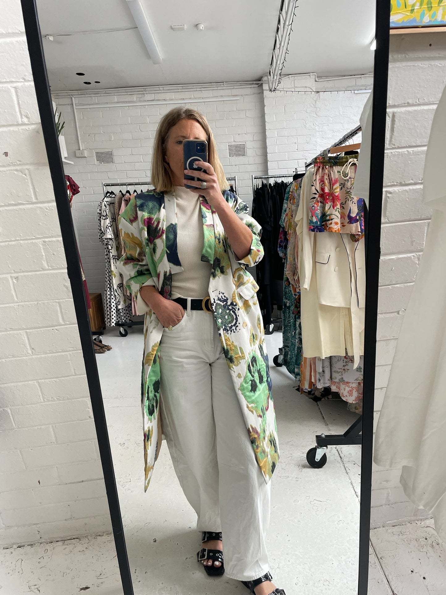 Munthe jacquard oversized coat 
Size 34 (8-14)