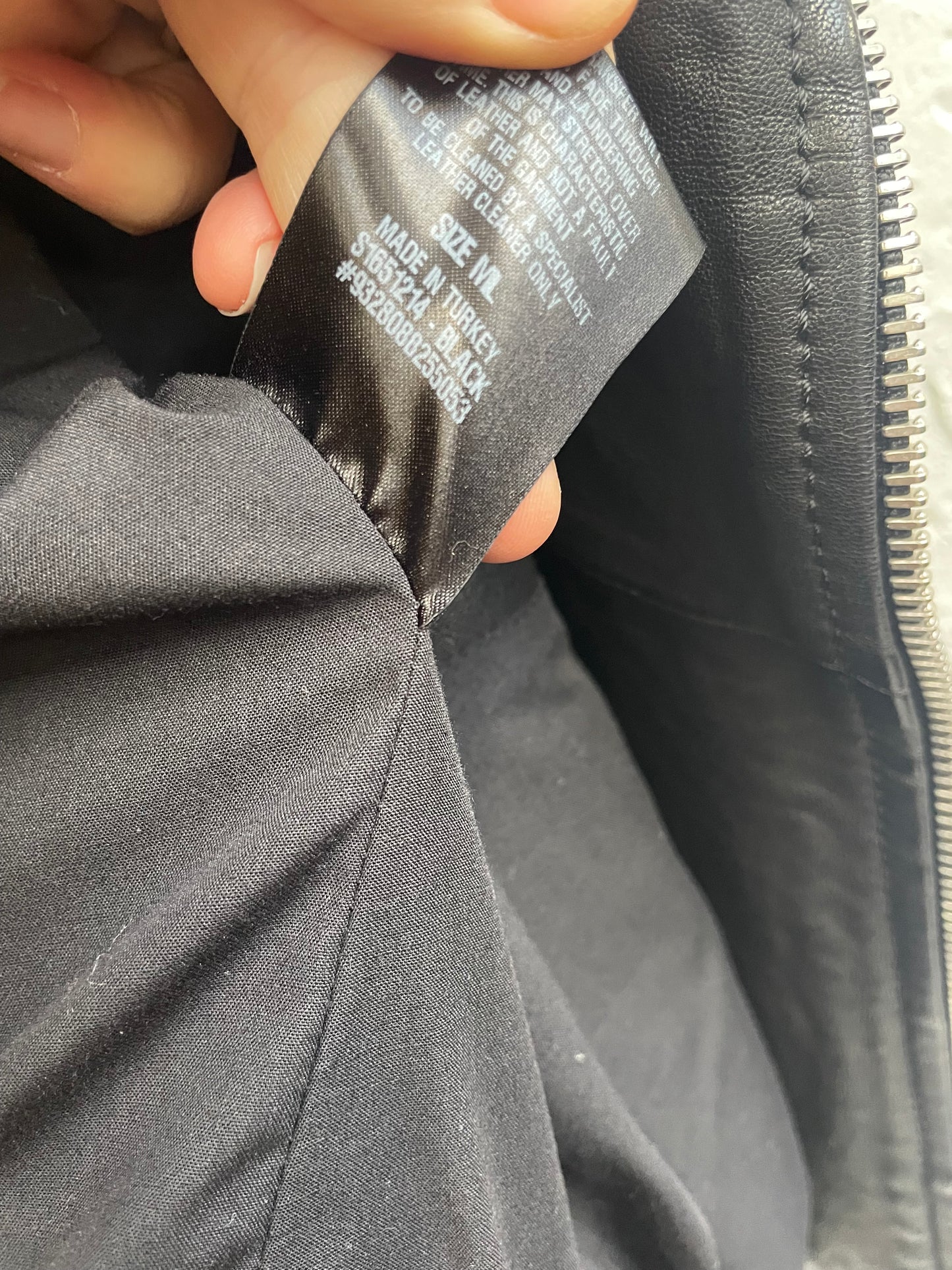 Scanlan Theodore lamb leather black moto jacket Sz ML