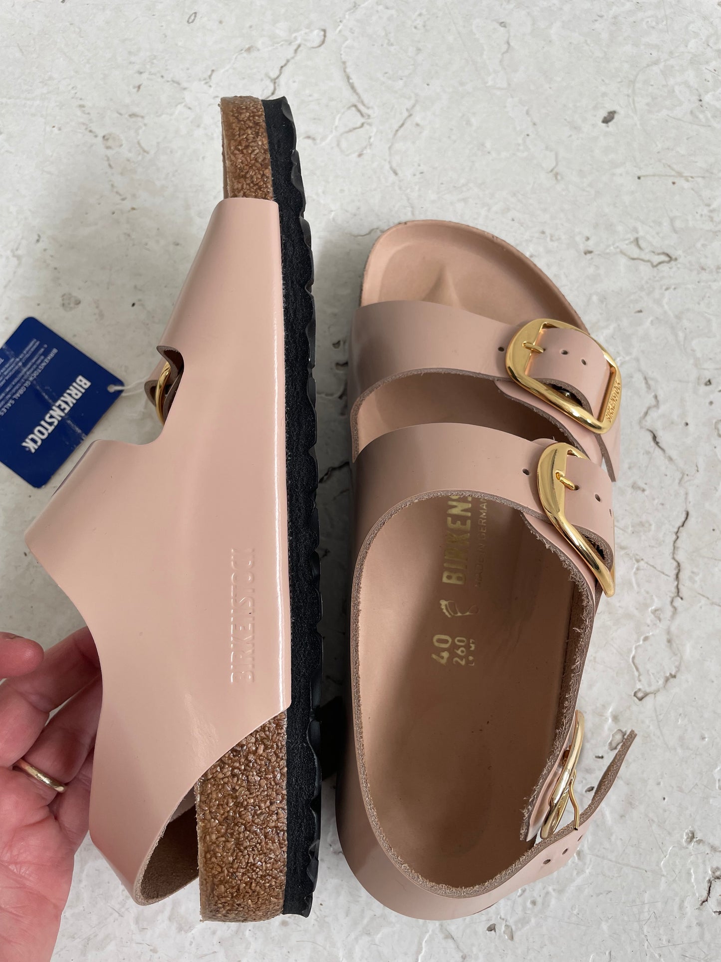 Birkenstock slip on buckle sandals in nude 40 brand new!
