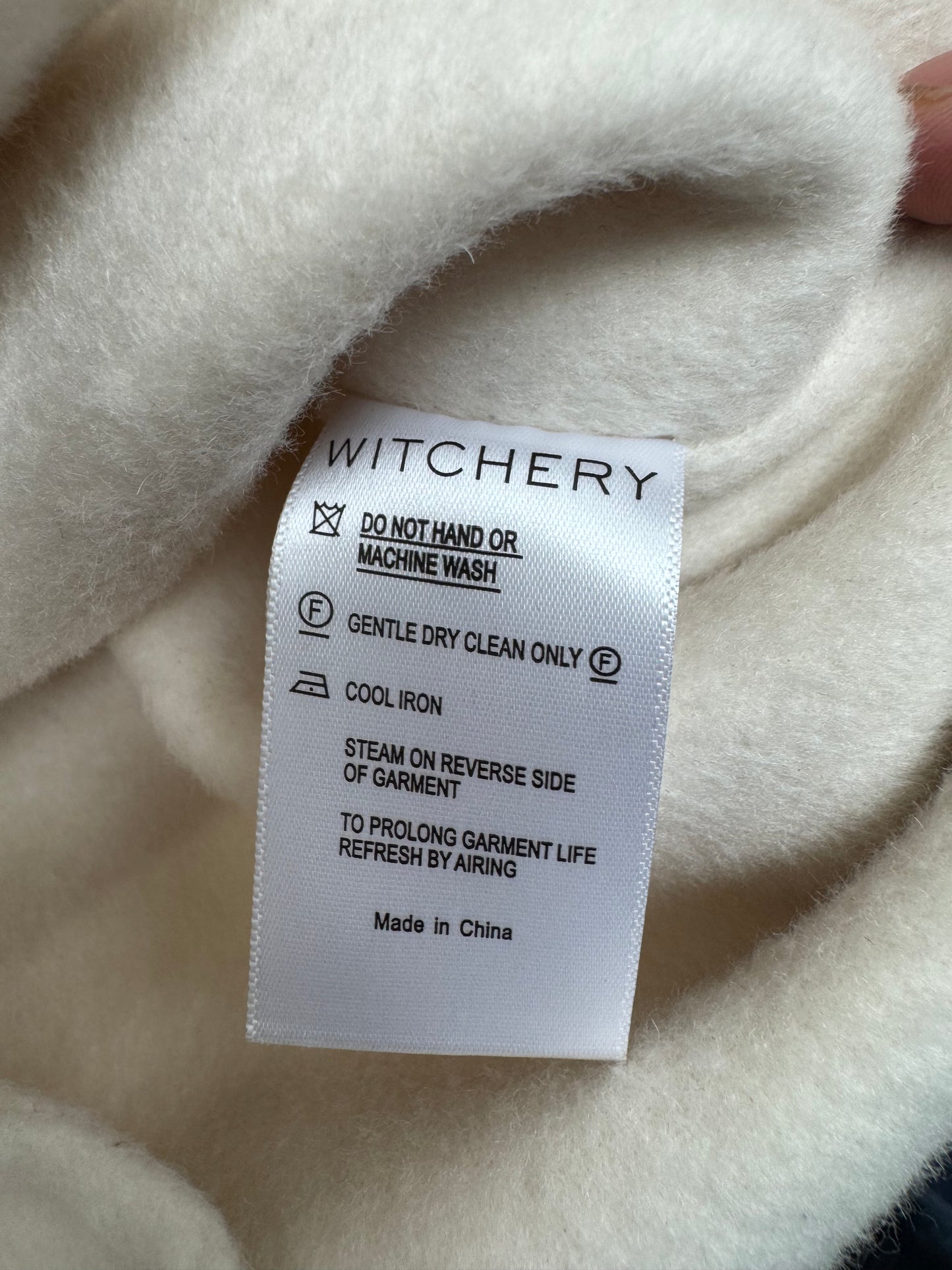 Witchery Double Faced Jacket in chalk BNWT size 8