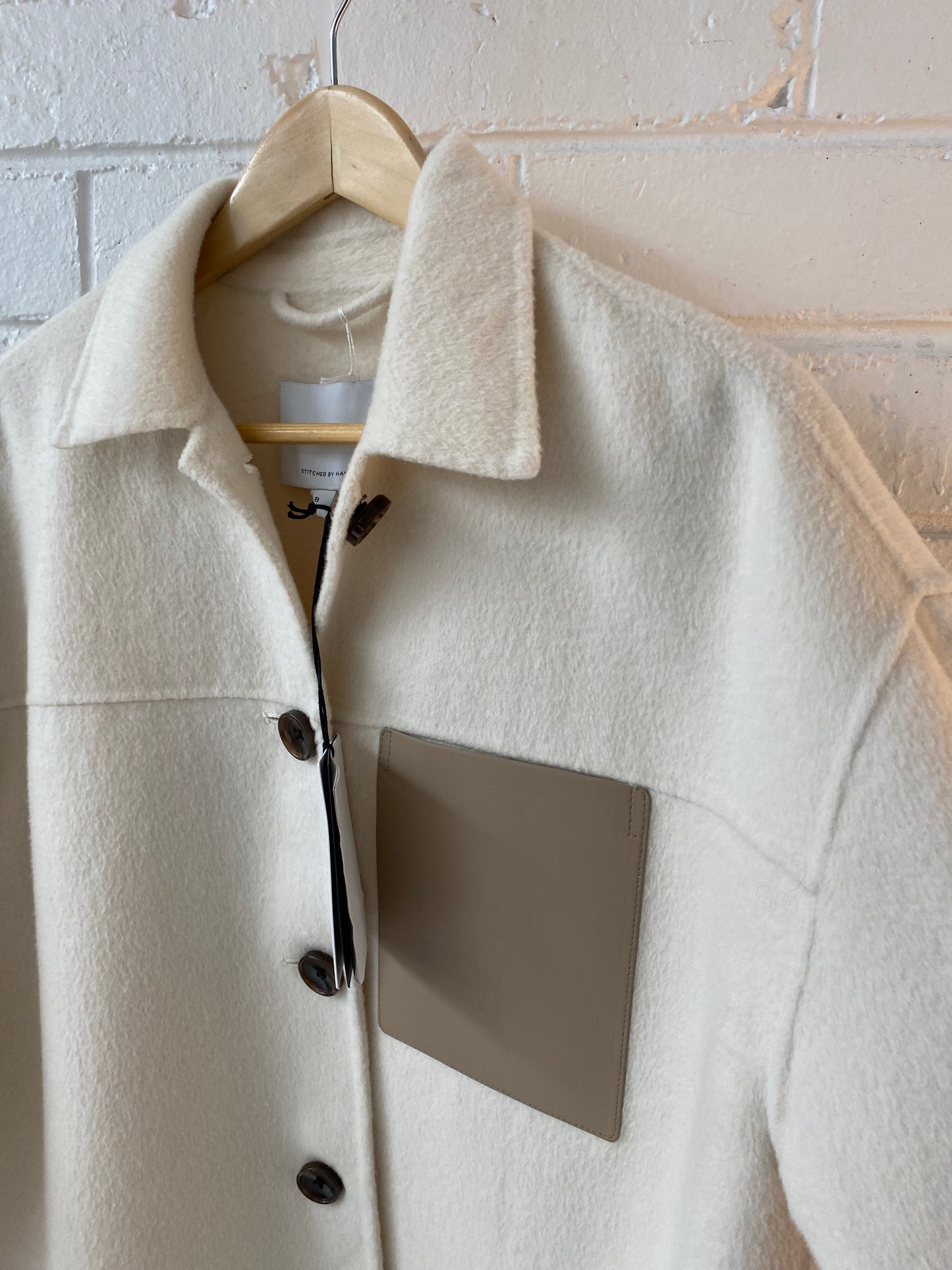 Witchery Double Faced Jacket in chalk BNWT size 8