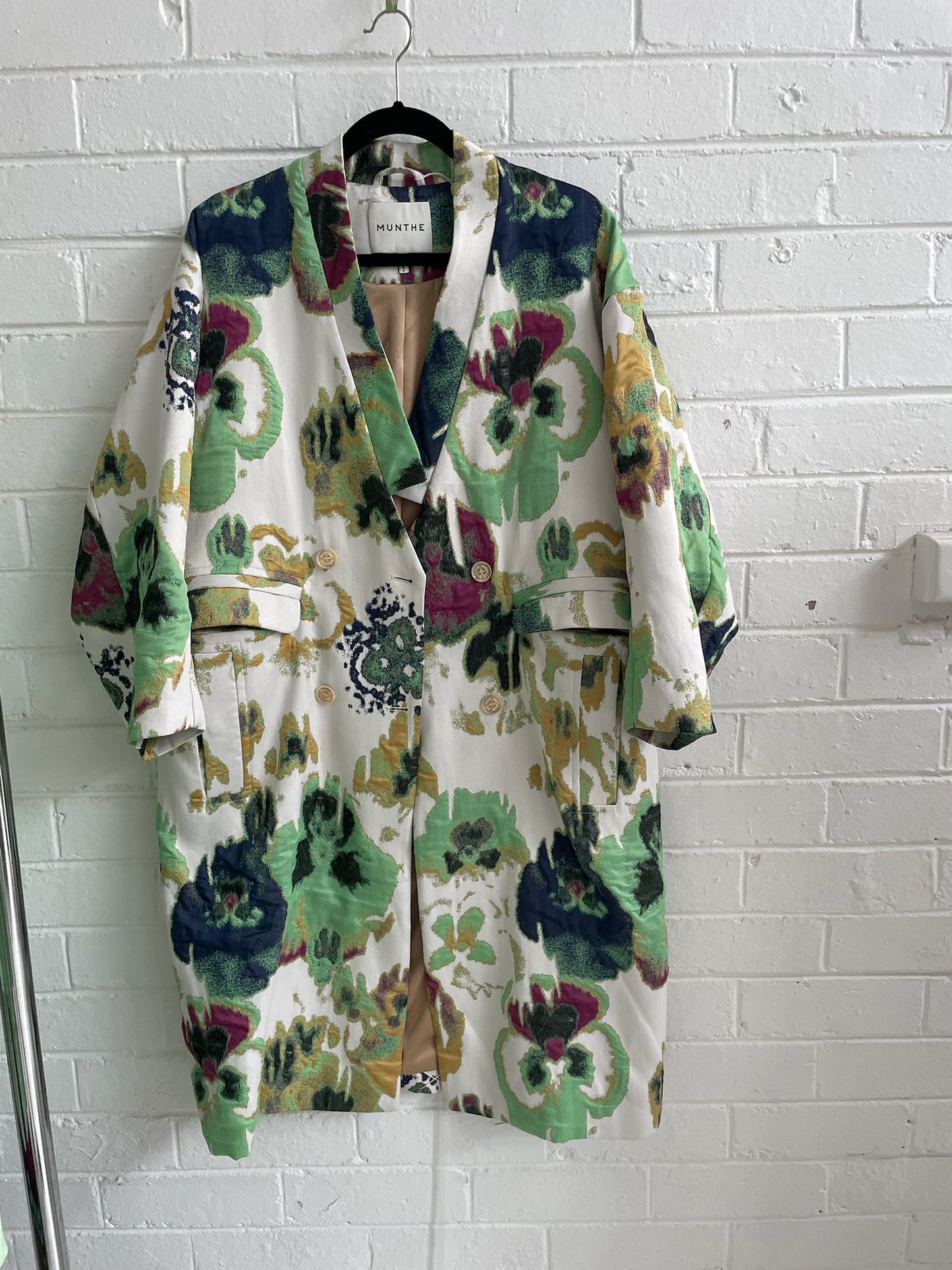 Munthe jacquard oversized coat 
Size 34 (8-14)