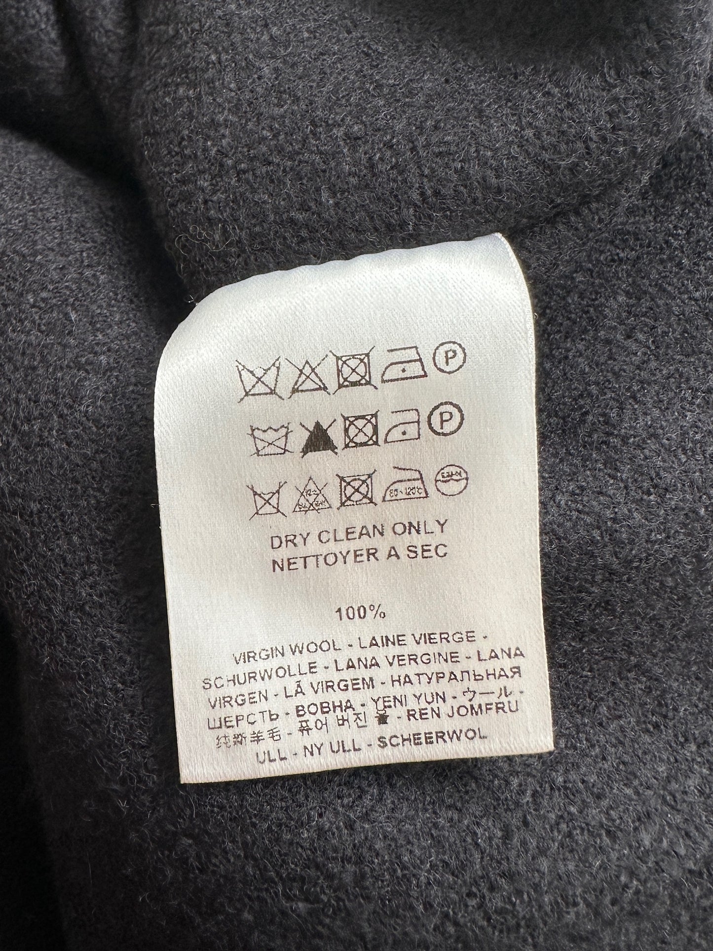 Harris Wharf black virgin wool coat S to M