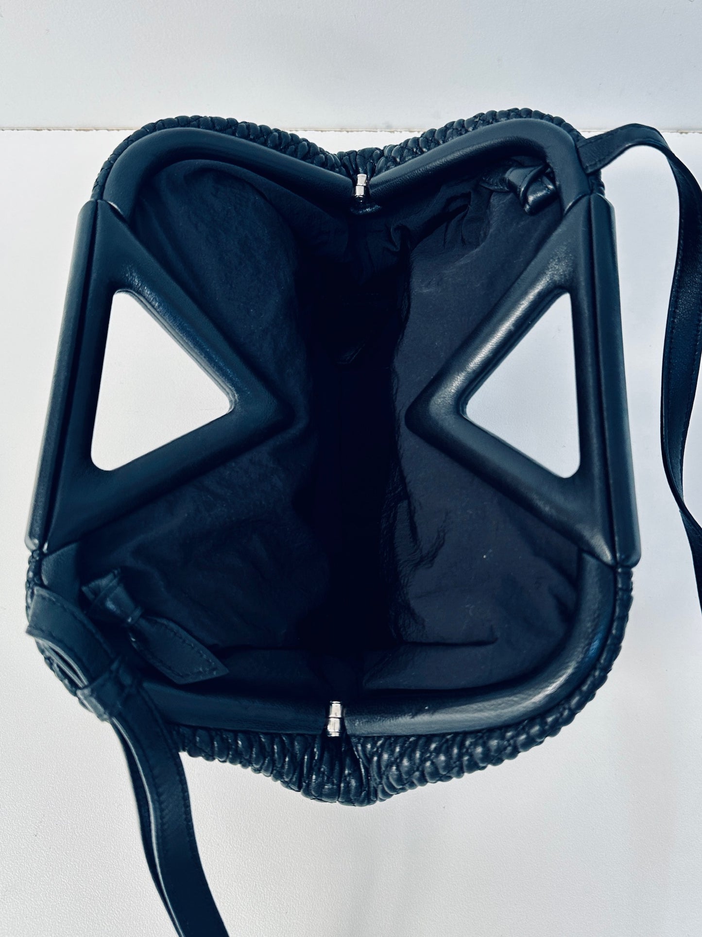 Bottega Veneta black Intrecciato point purse