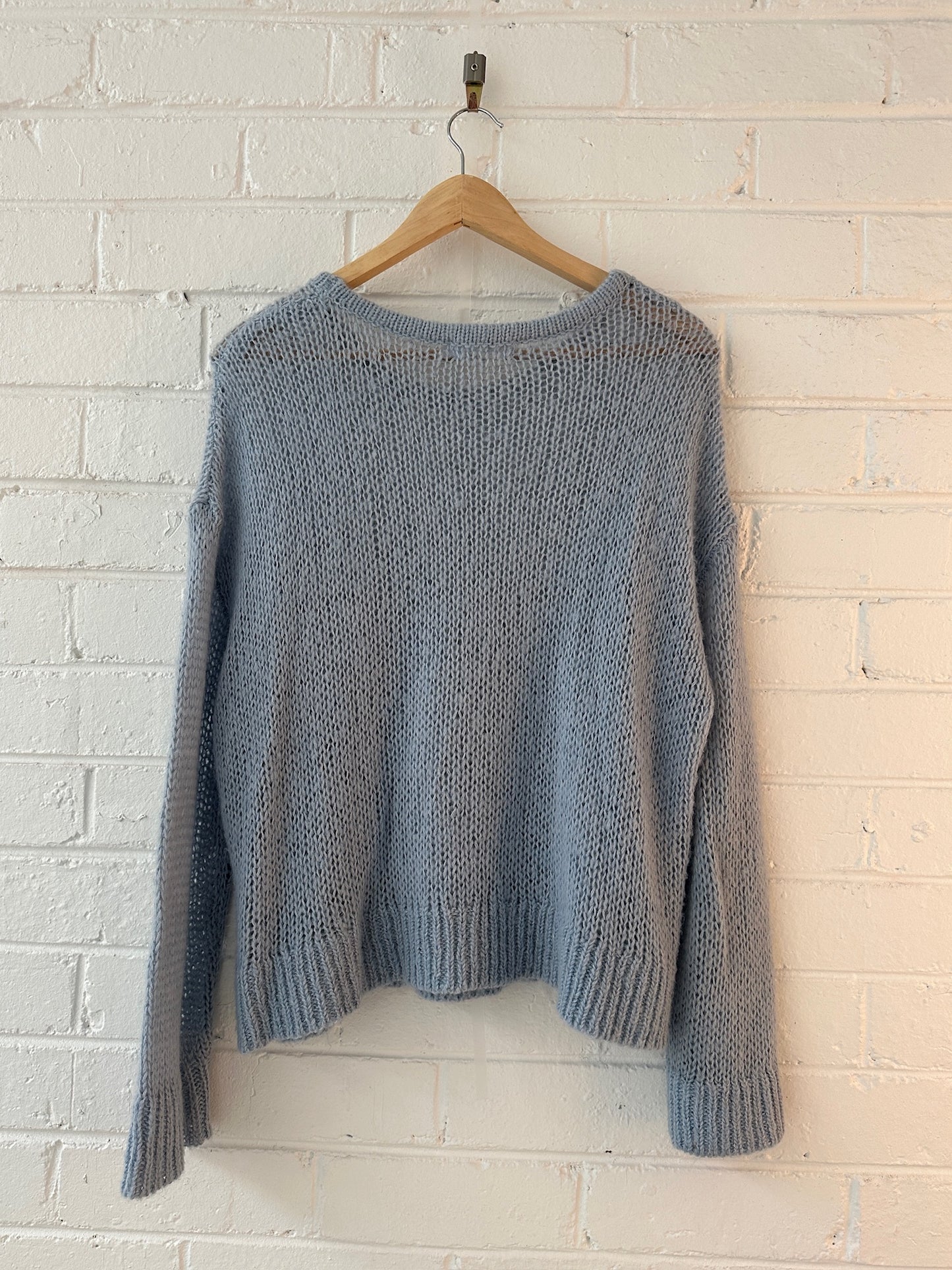 COSTER Copenhagen alpaca blend blue knit sweater sz L