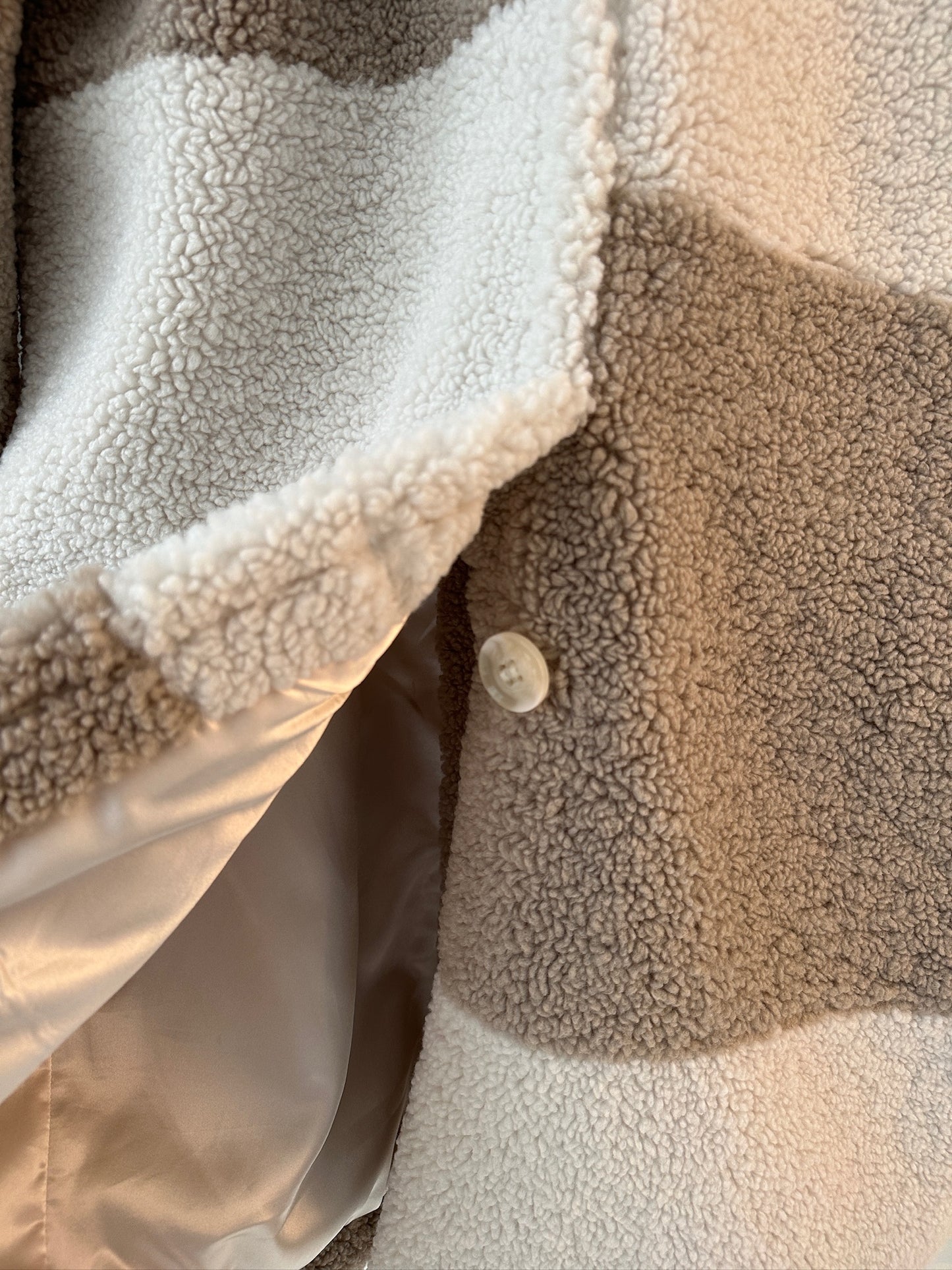 Ena Pelly Teddy coat white beige 12