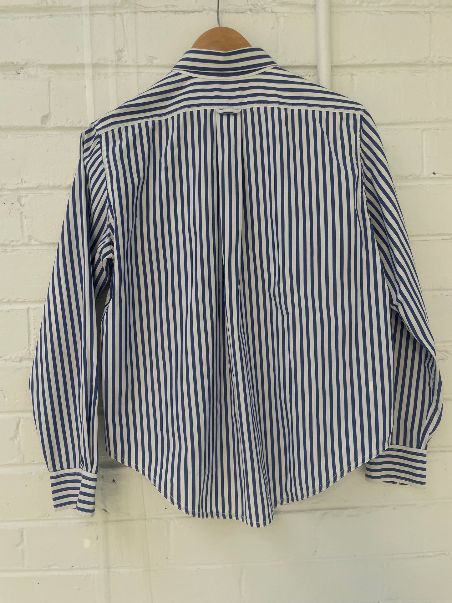 Rare vintage Chanel 1990s cotton stripe shirt with logo