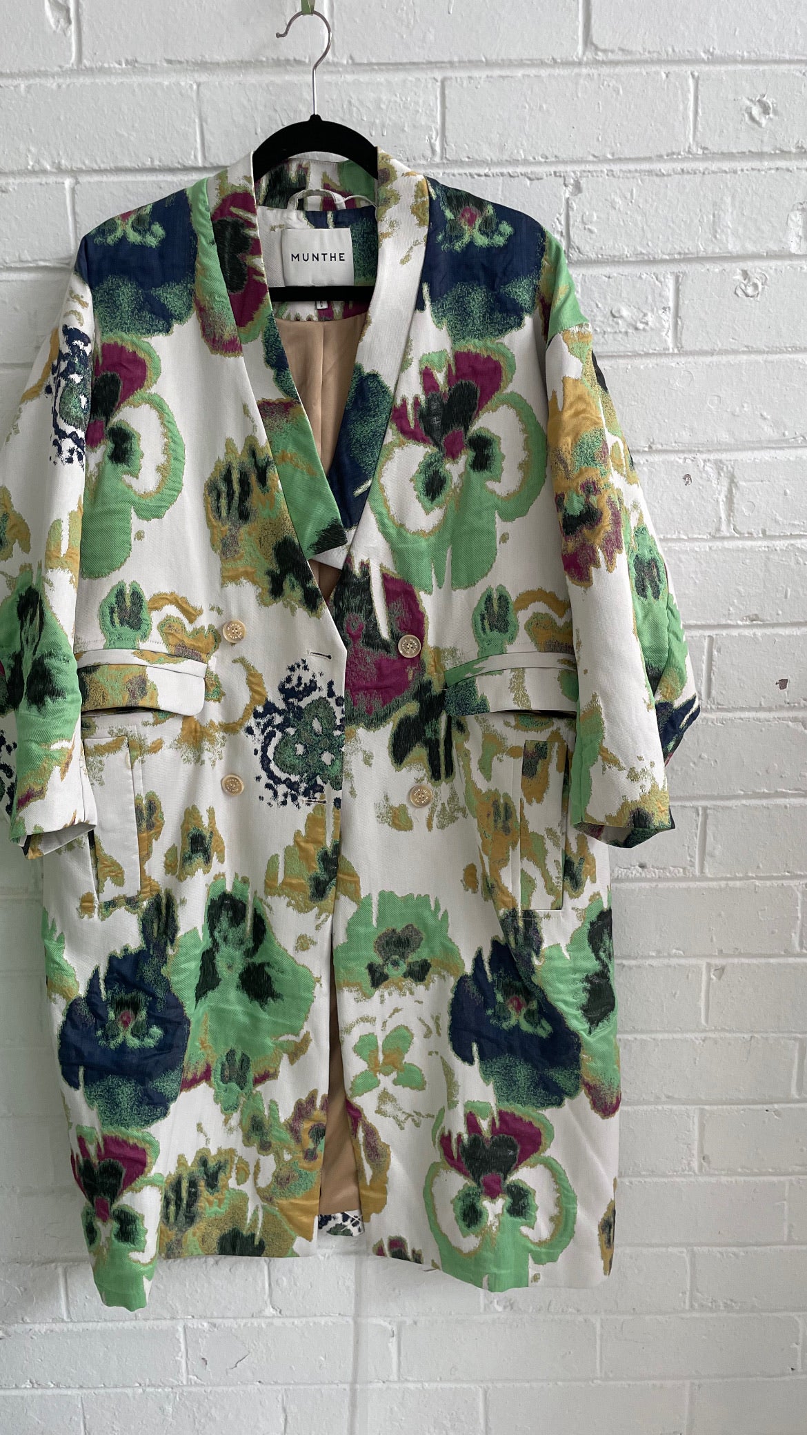 Munthe jacquard oversized coat 
Size 34 (8-14)