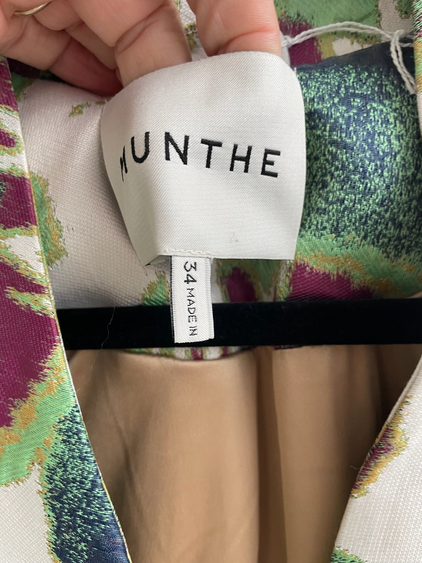 Munthe jacquard oversized coat 
Size 34 (8-14)