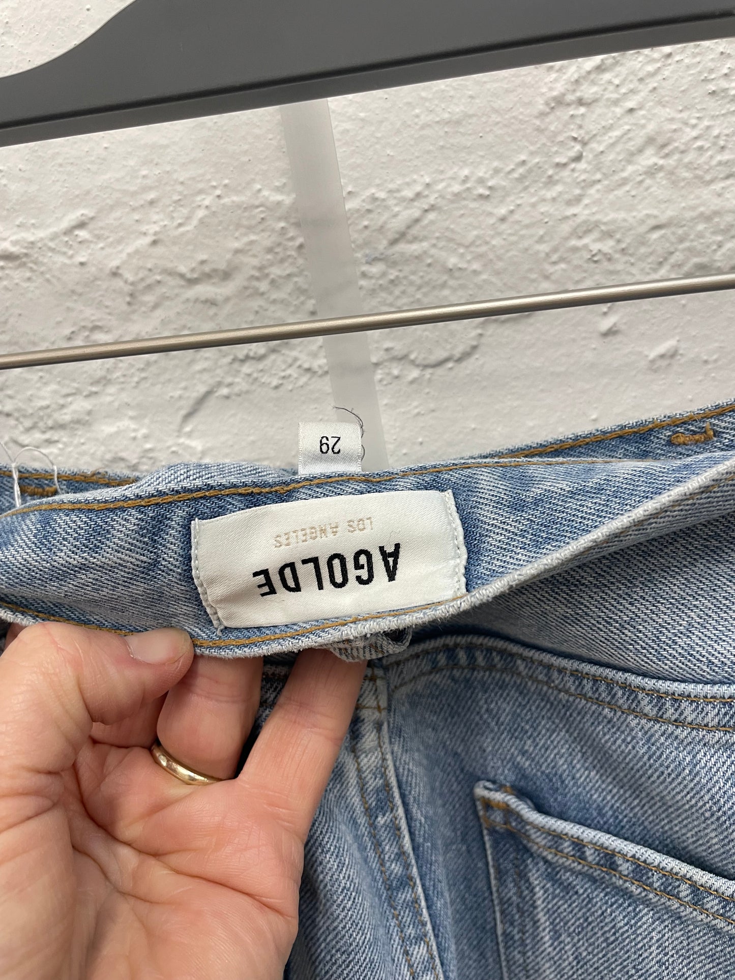Agolde Luna barrel style blue jeans Sz 29