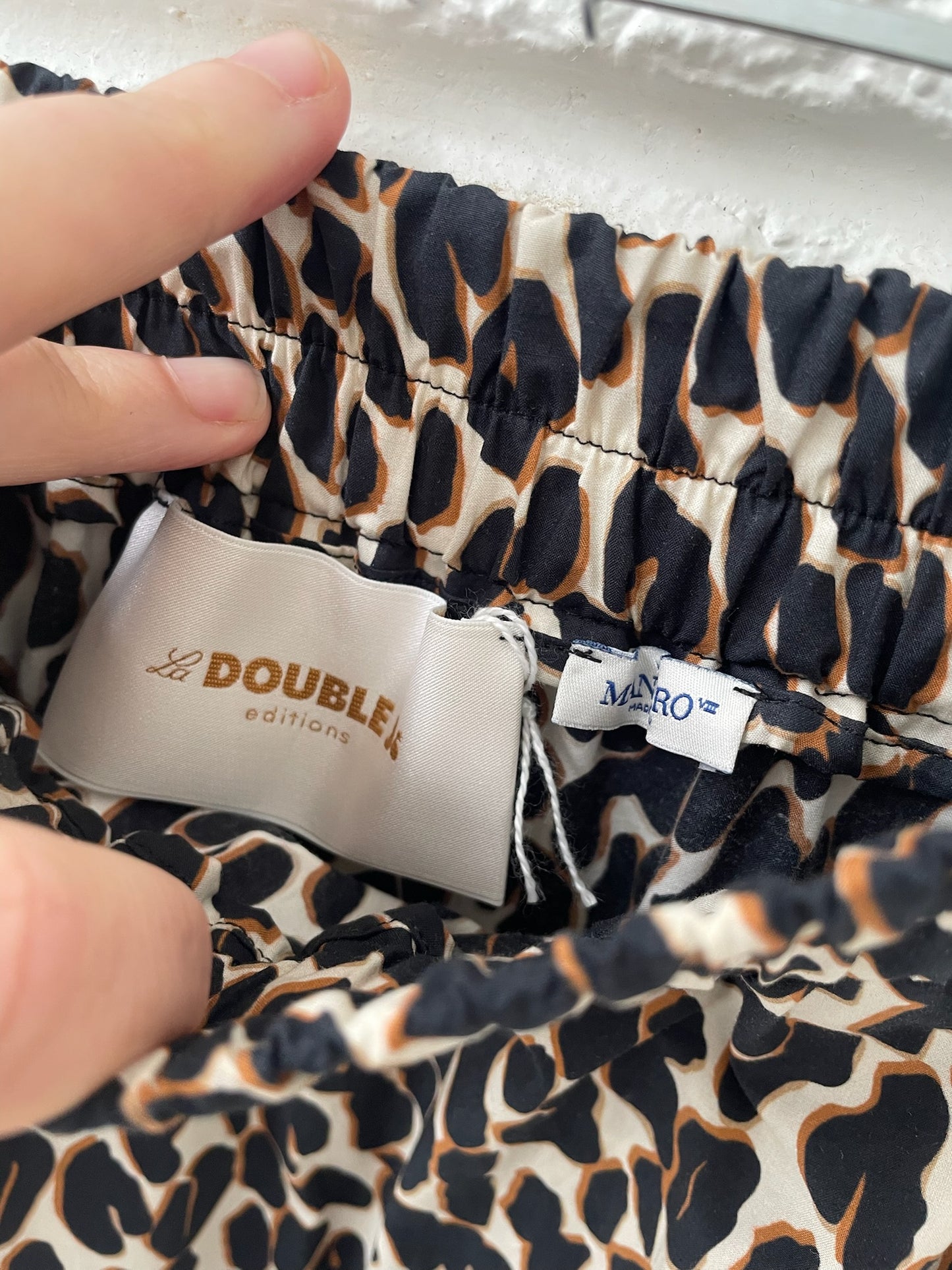 La Double J animal print tiered poplin cotton maxi skirt XS
